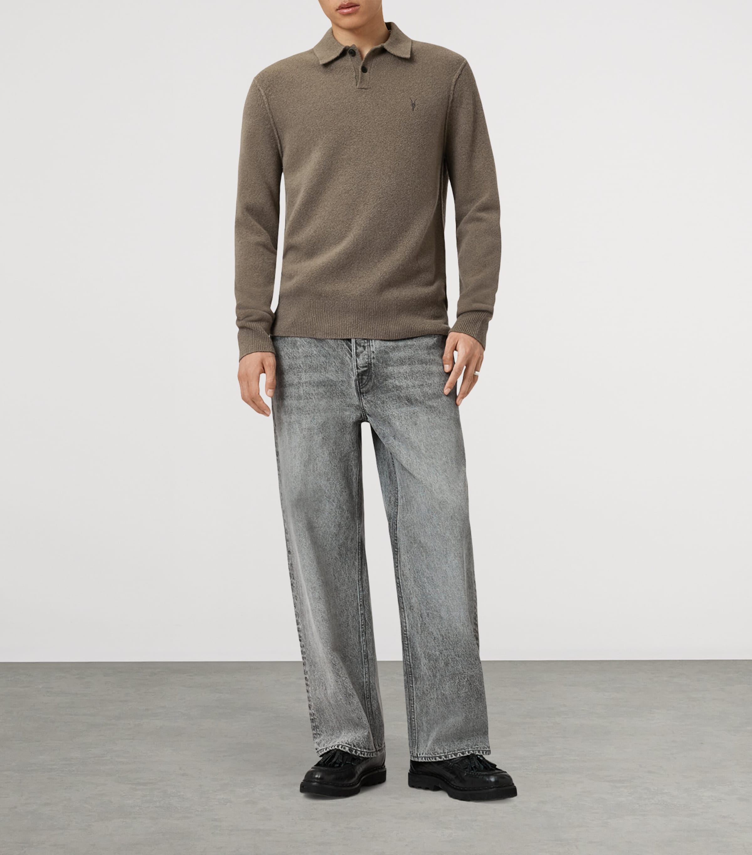 Statten Polo Sweater DUSKY GREEN Image 4