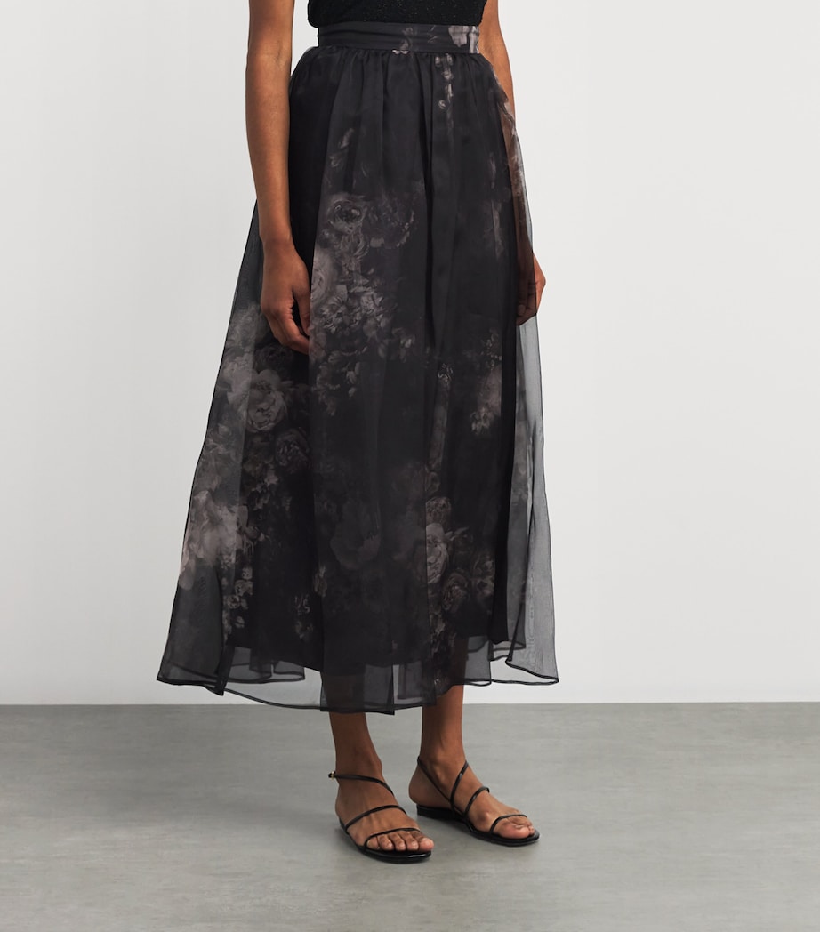 Silk Floral Hypnotic Maxi Skirt GHOST FLORAL Image 3