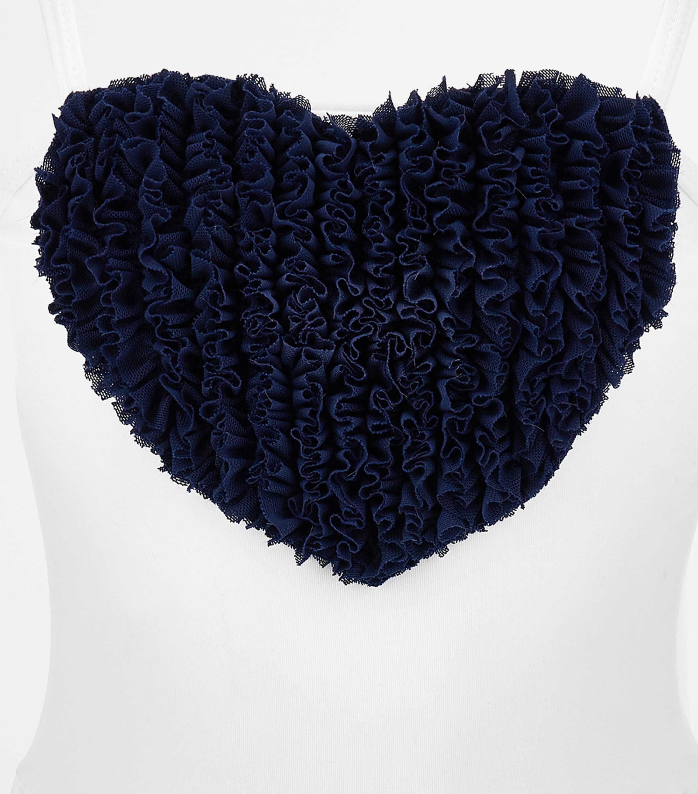 Ruched Heart Swimsuit (2-12 Years) BIANCO + BLU Image 3