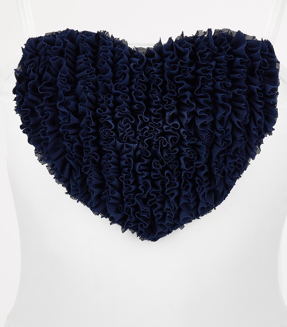 Ruched Heart Swimsuit (2-12 Years) BIANCO + BLU Image 3