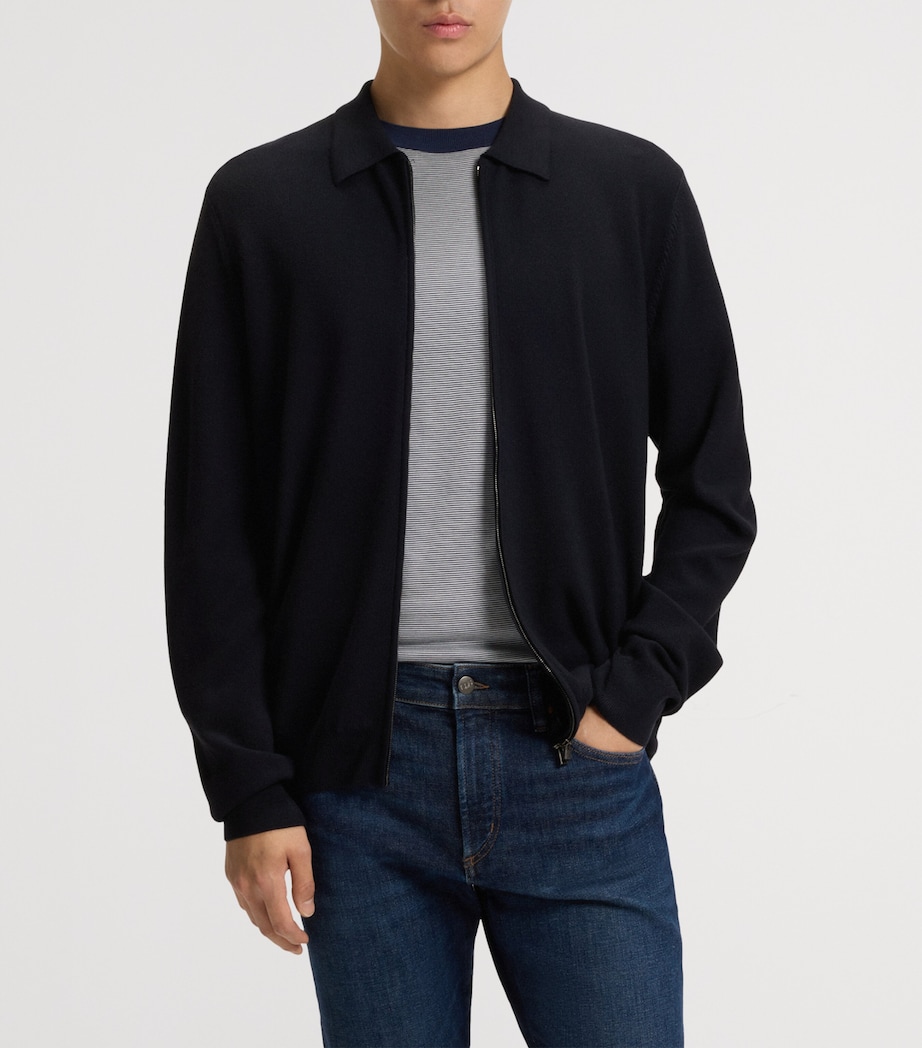 Virgin Wool Zip Cardigan 404 Image 2