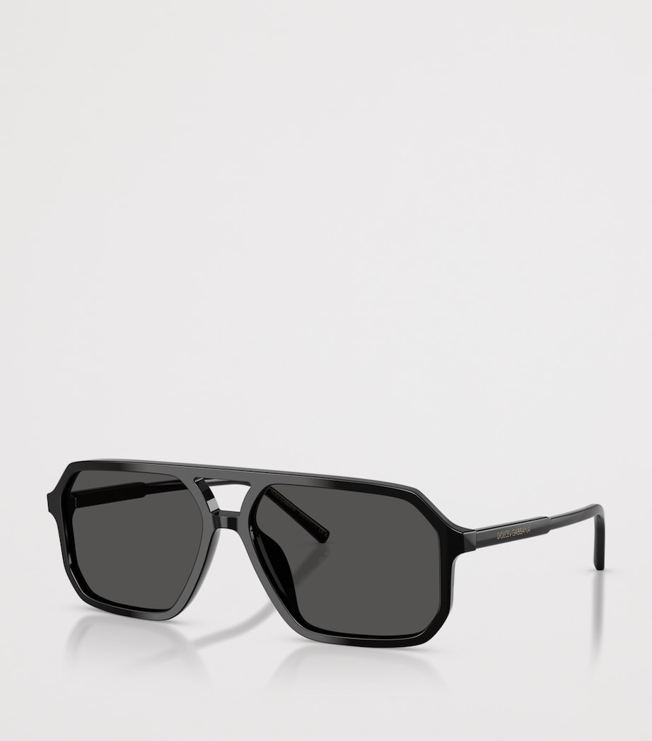 Dolce&Gabbana Acetate DG4541 Pilot Sunglasses Black Image 2