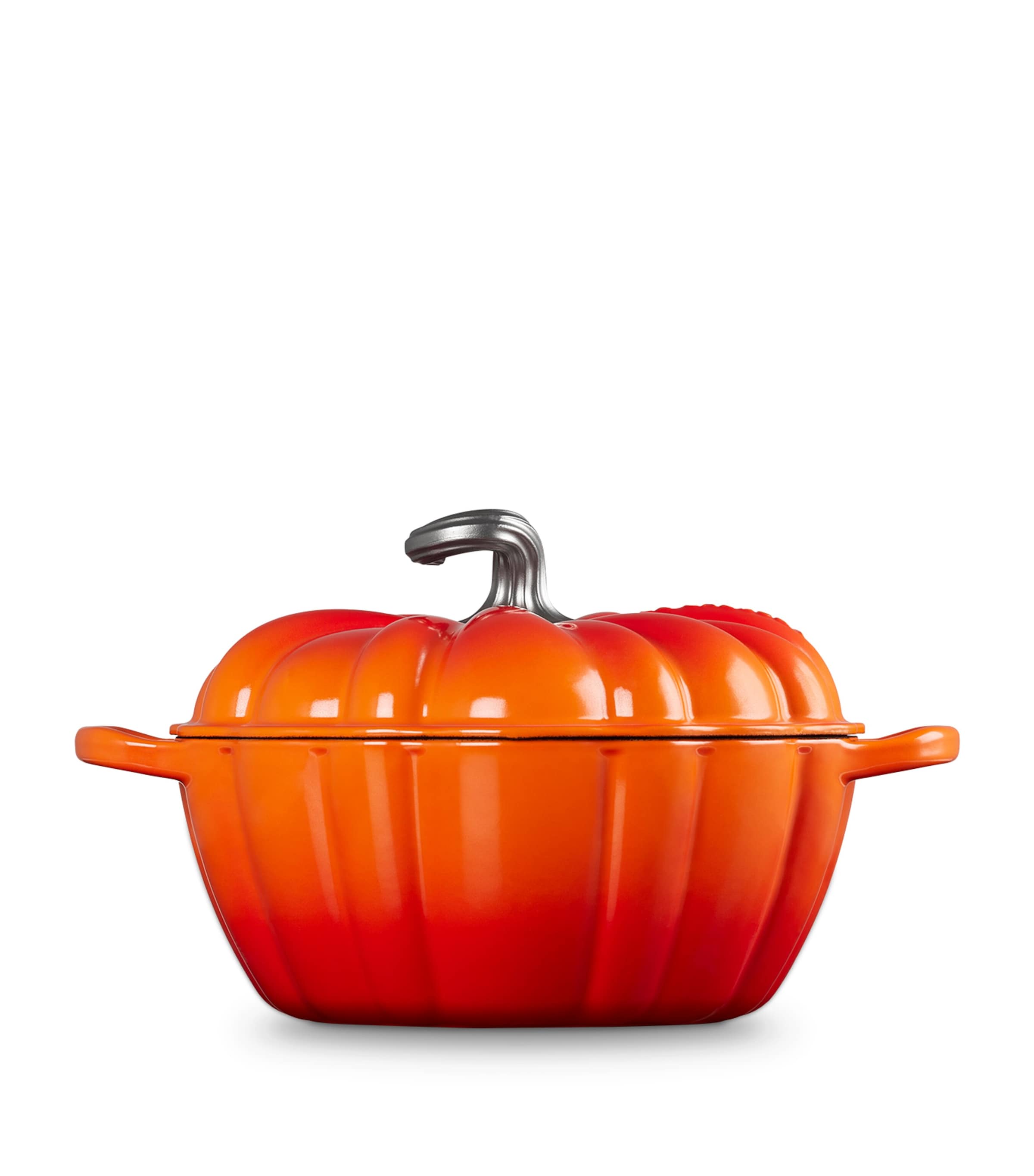 Le Creuset Cast Iron Pumpkin Casserole Dish (24cm) Volcanic Image 7