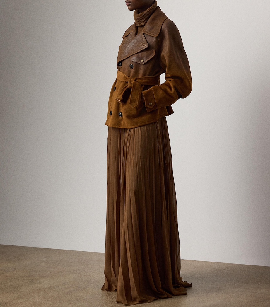 Lamsbkin Eldridge Moto Jacket DISTRESSED BROWN Image 2