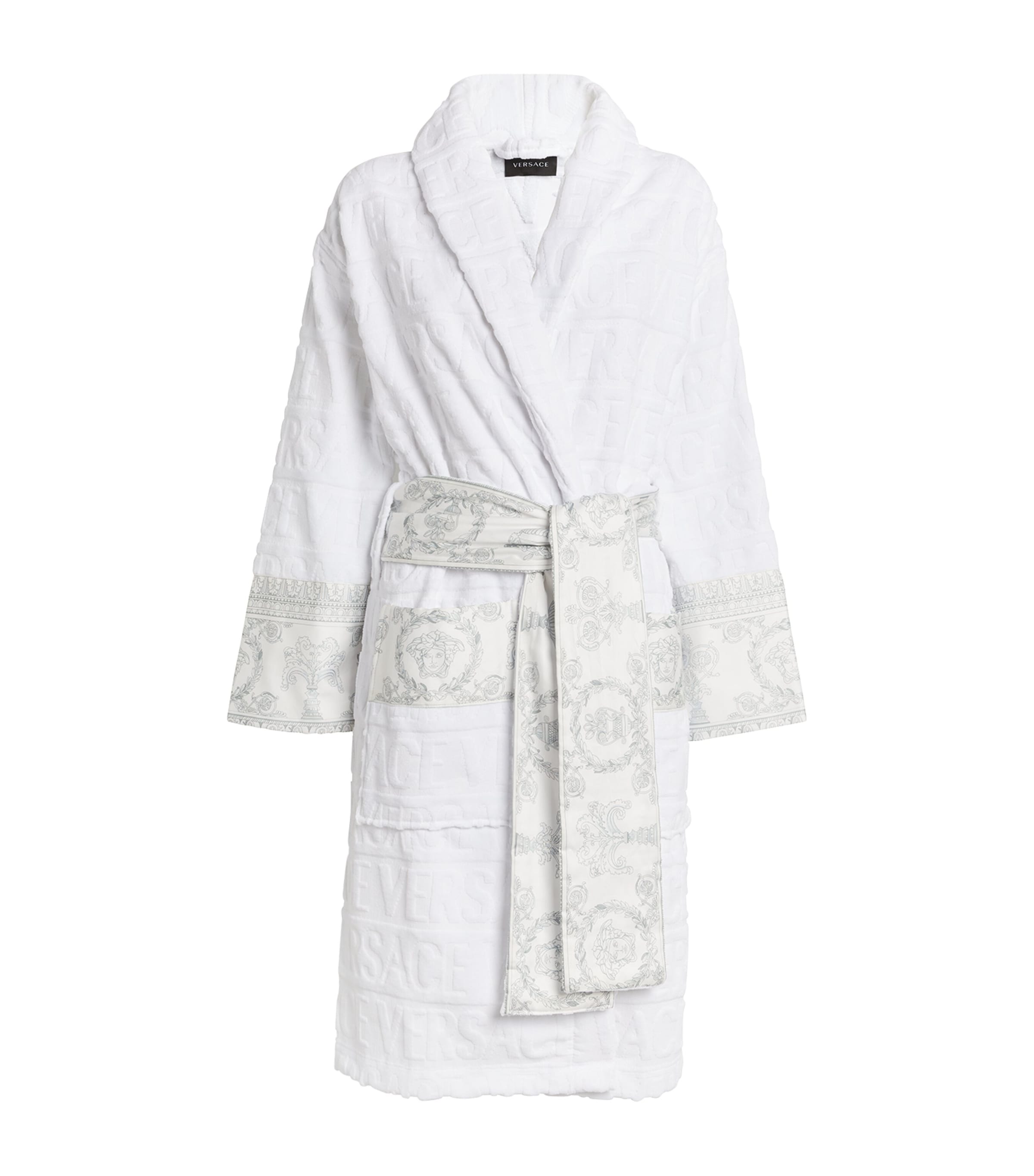 Versace I ♡ Baroque Robe In White