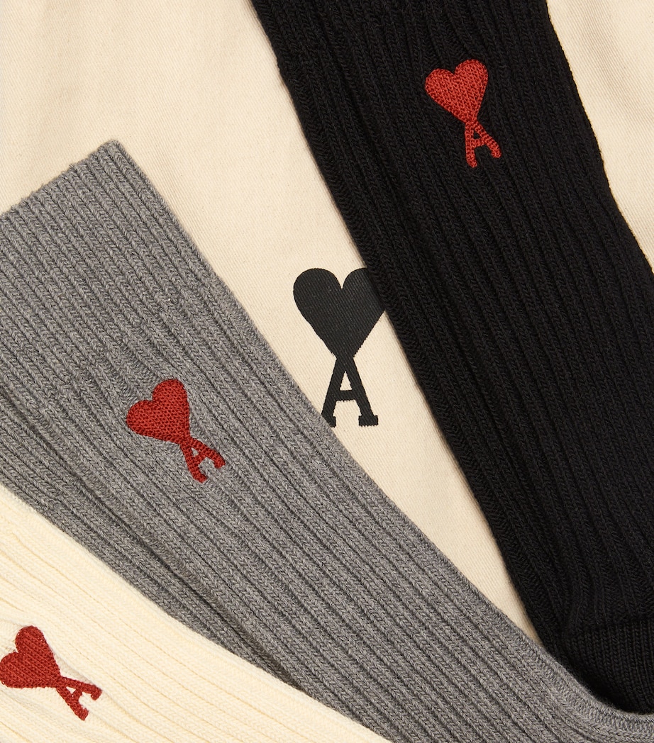Ami de Coeur Socks (Pack of 3) OFFWHT/GREY/BLK/971 Image 3
