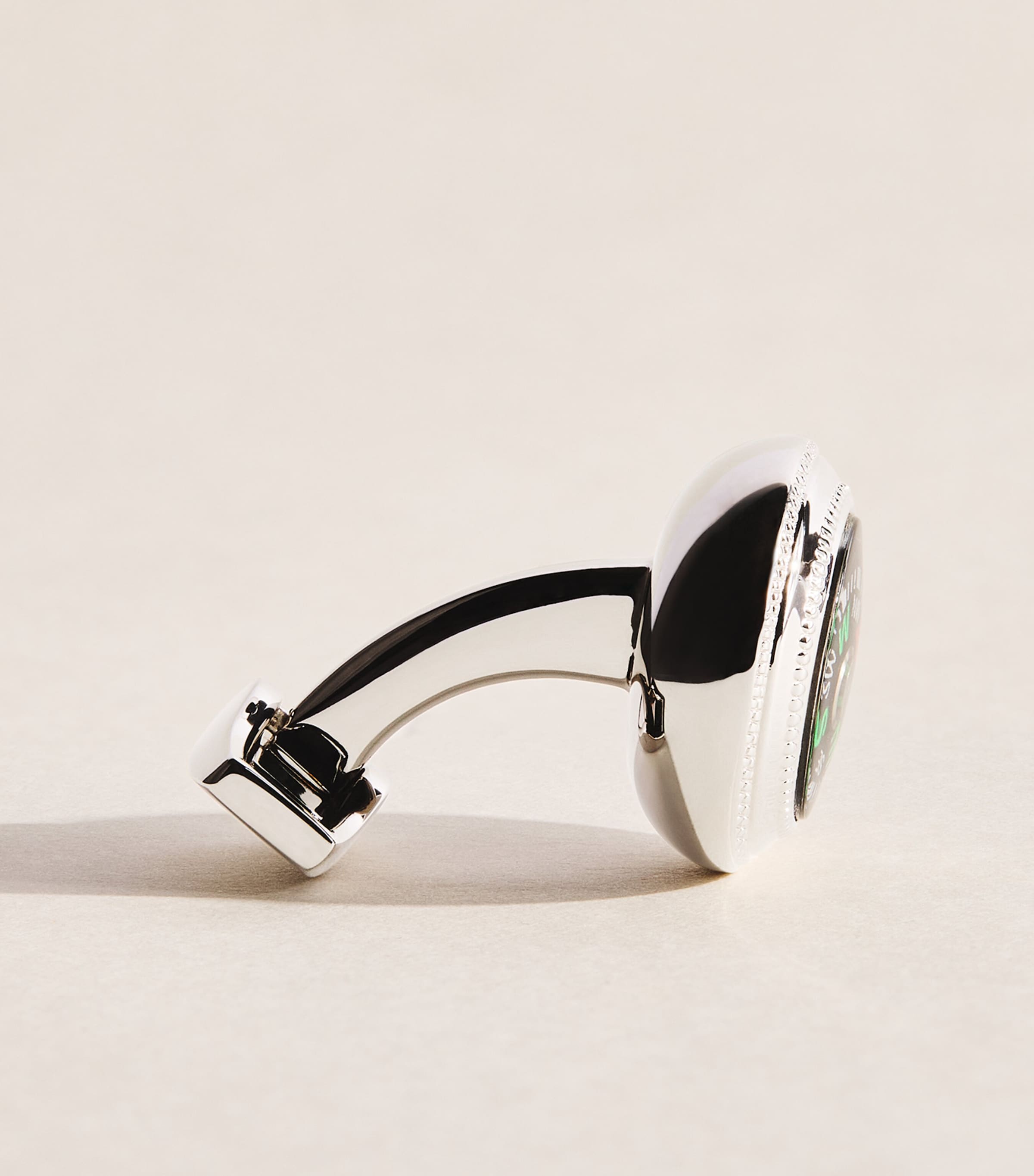 Tateossian Palladium-Plated Compass Cufflinks Black Image 4