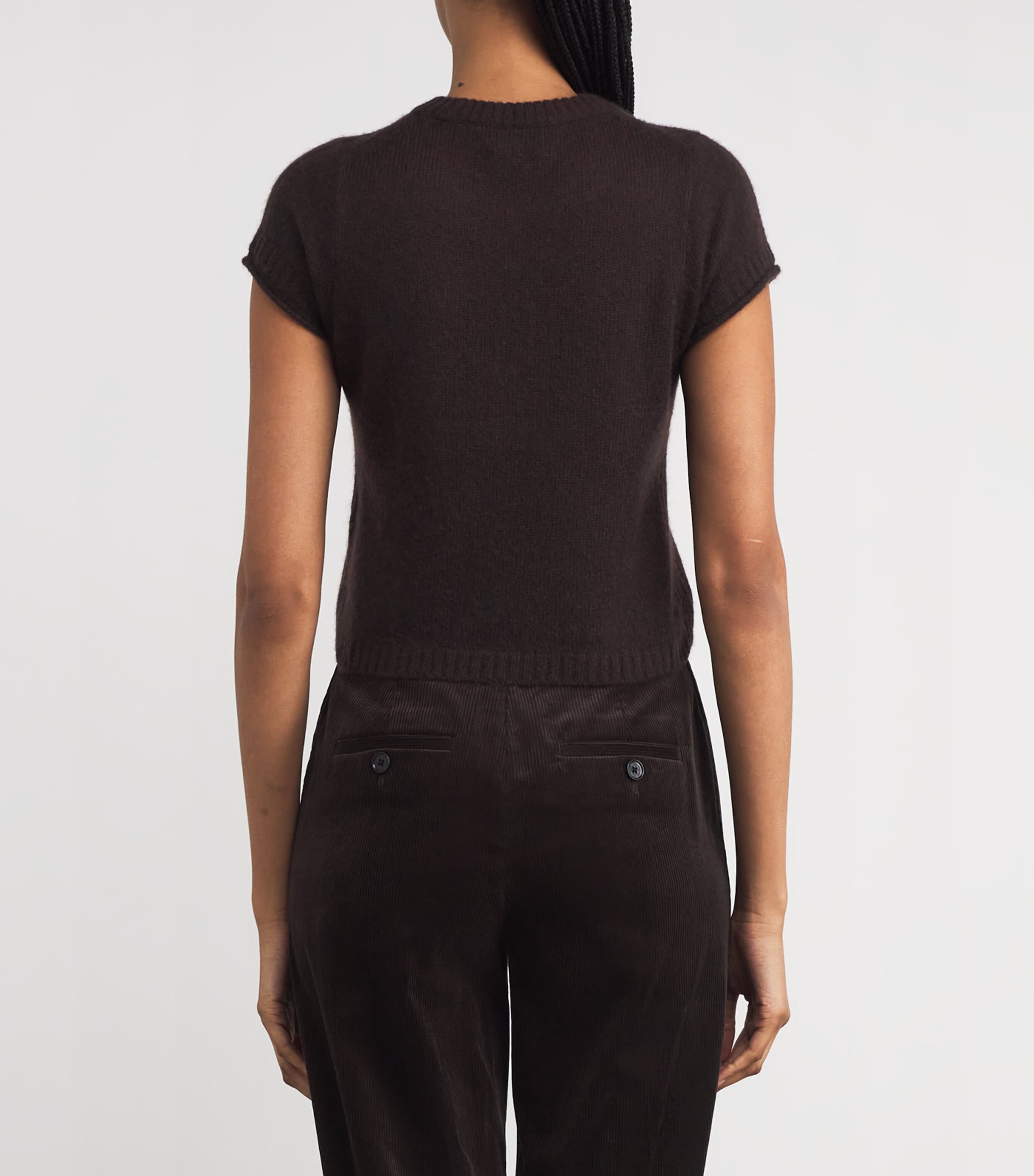 Wool-Cashmere-Silk Knitted T-Shirt COCOA BROWN Image 4