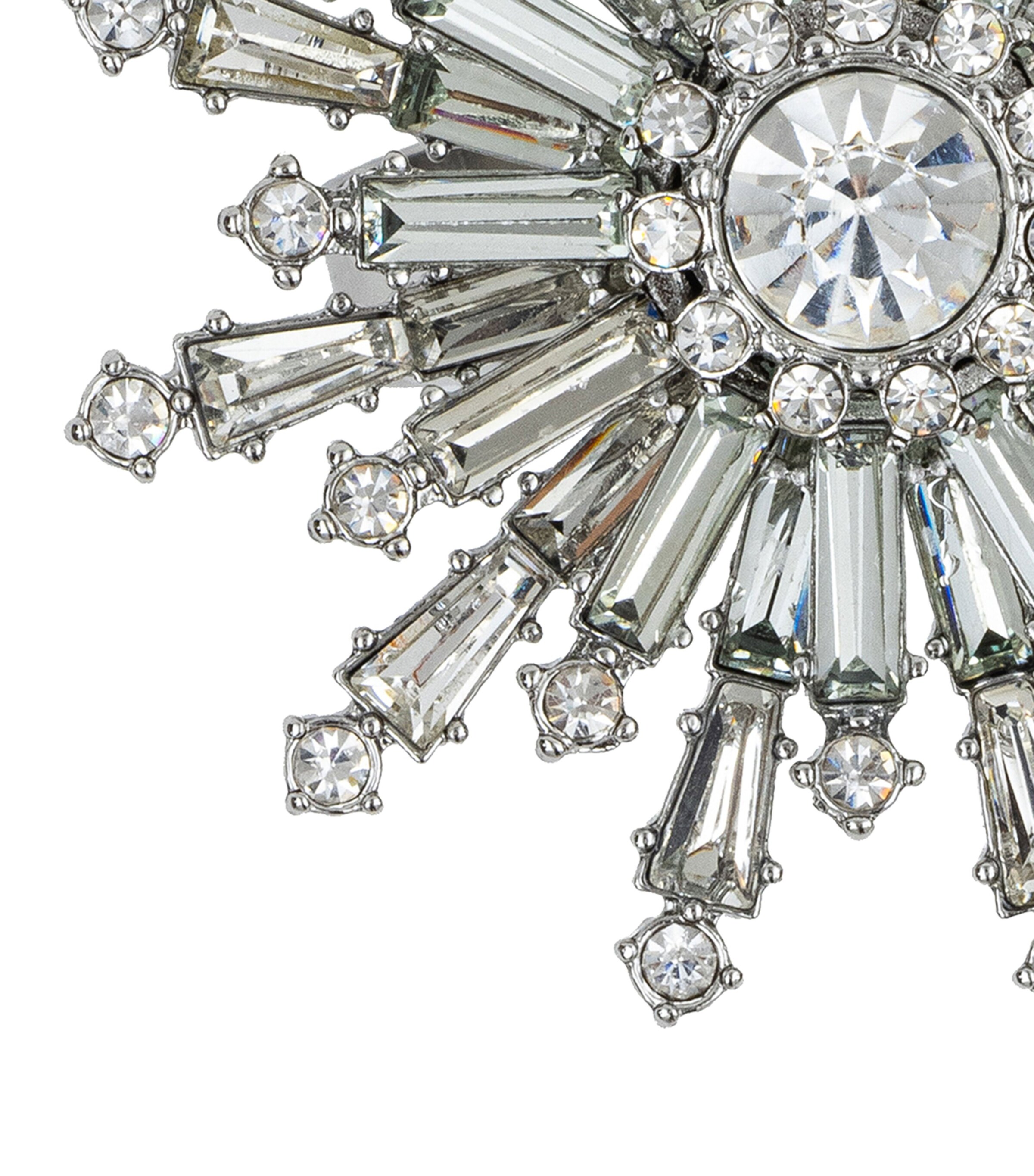 Set of 4 Crystal Snowflake Napkin Rings SILVER Image 3