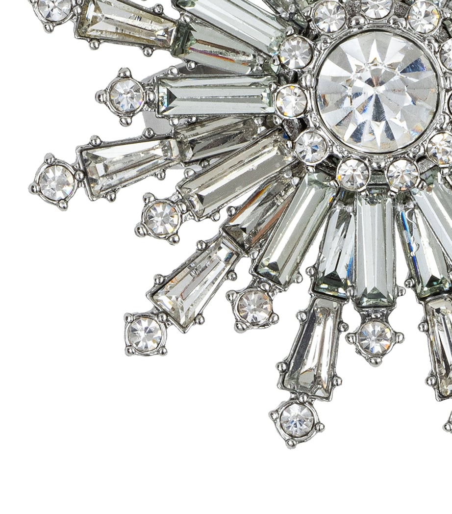 Set of 4 Crystal Snowflake Napkin Rings SILVER Image 3