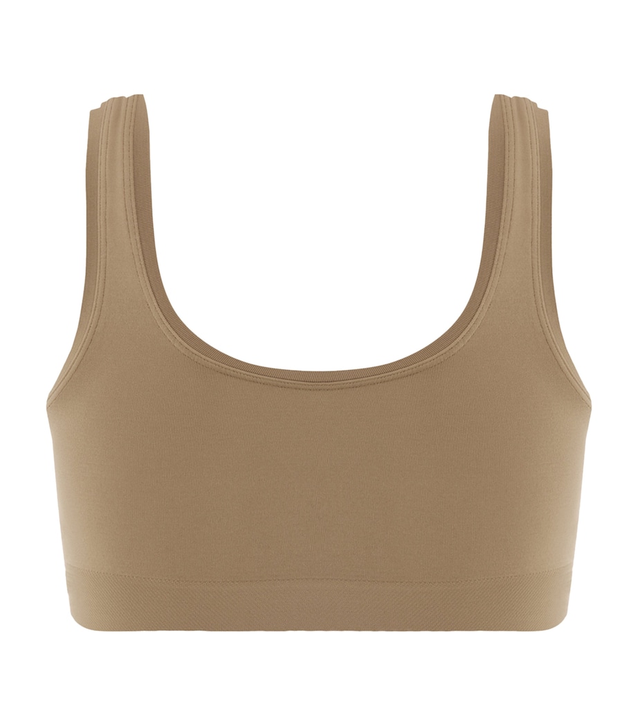 Hanro Womens Touch Feeling Crop Top Suede Camel Image 3