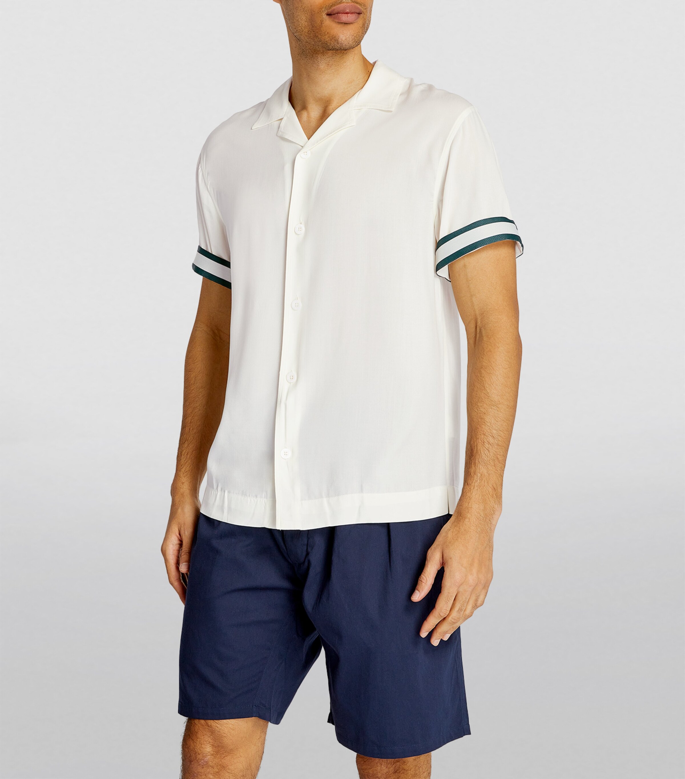 CHÉ Mens Cotton Polo Shirt Ivory Image 3
