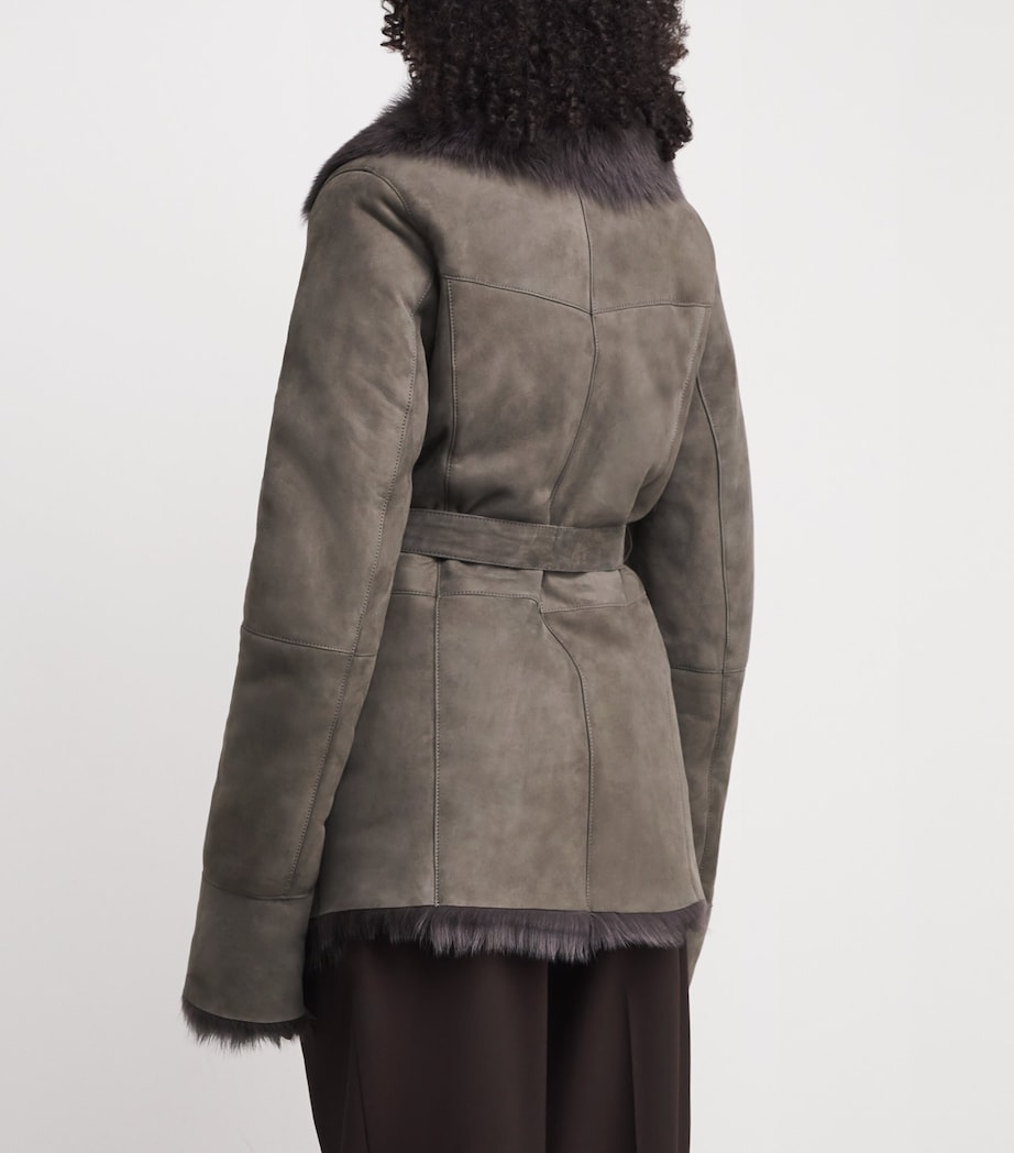 Suede-Shearling Louise Coat SOIL Image 4