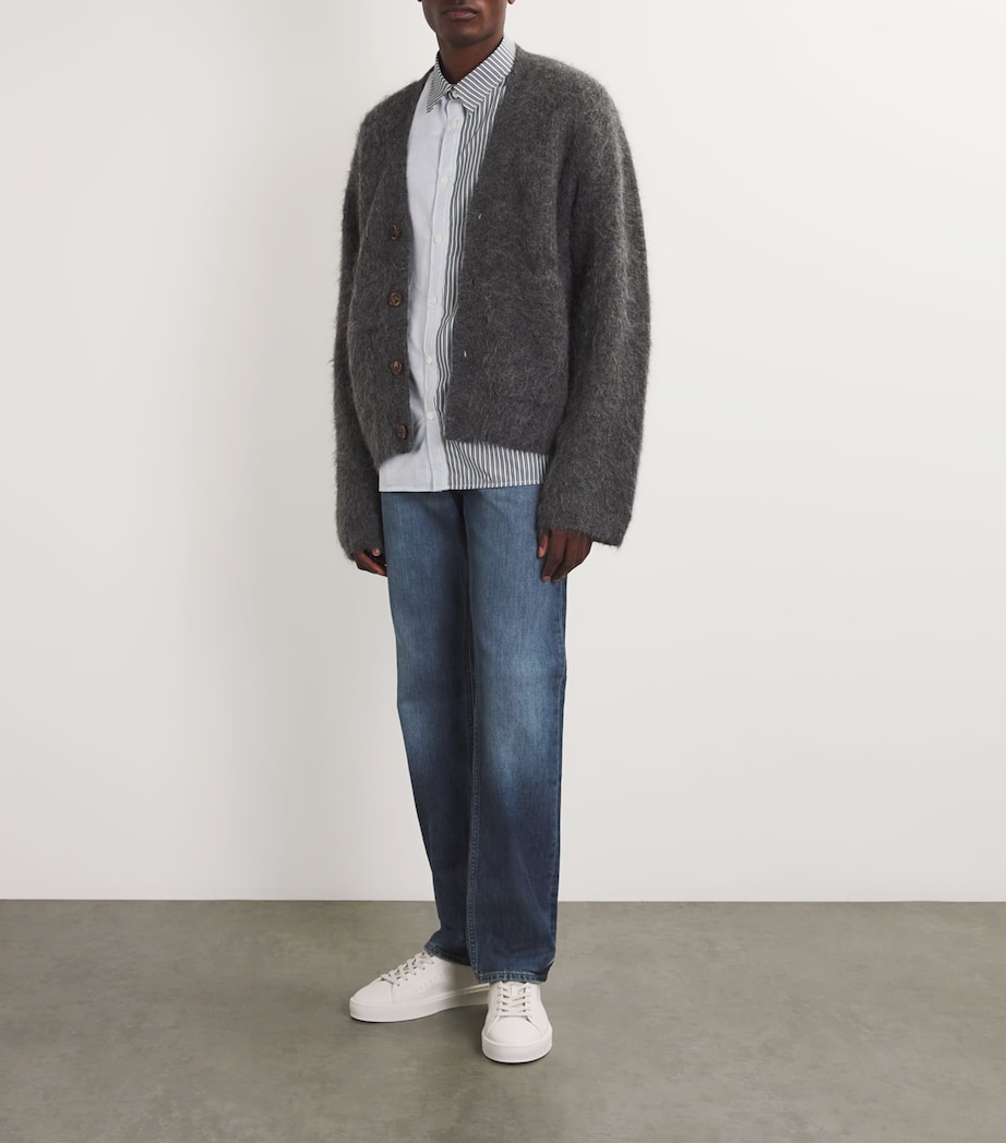 7 For All Mankind Mens Straight Jeans Mid Blue Image 2