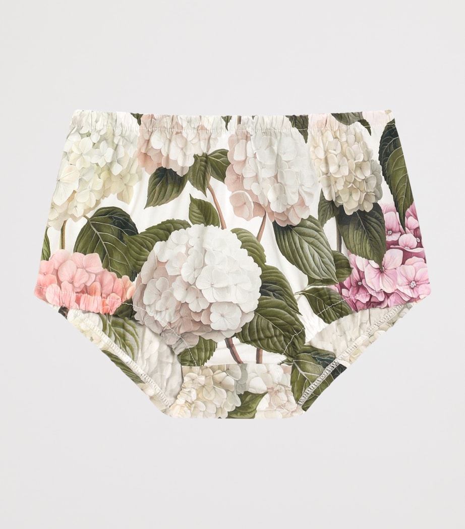 Dolce&Gabbana Kids Poplin Hydrangea Dress (3-30 Months) Fdo Bco Nat Image 3