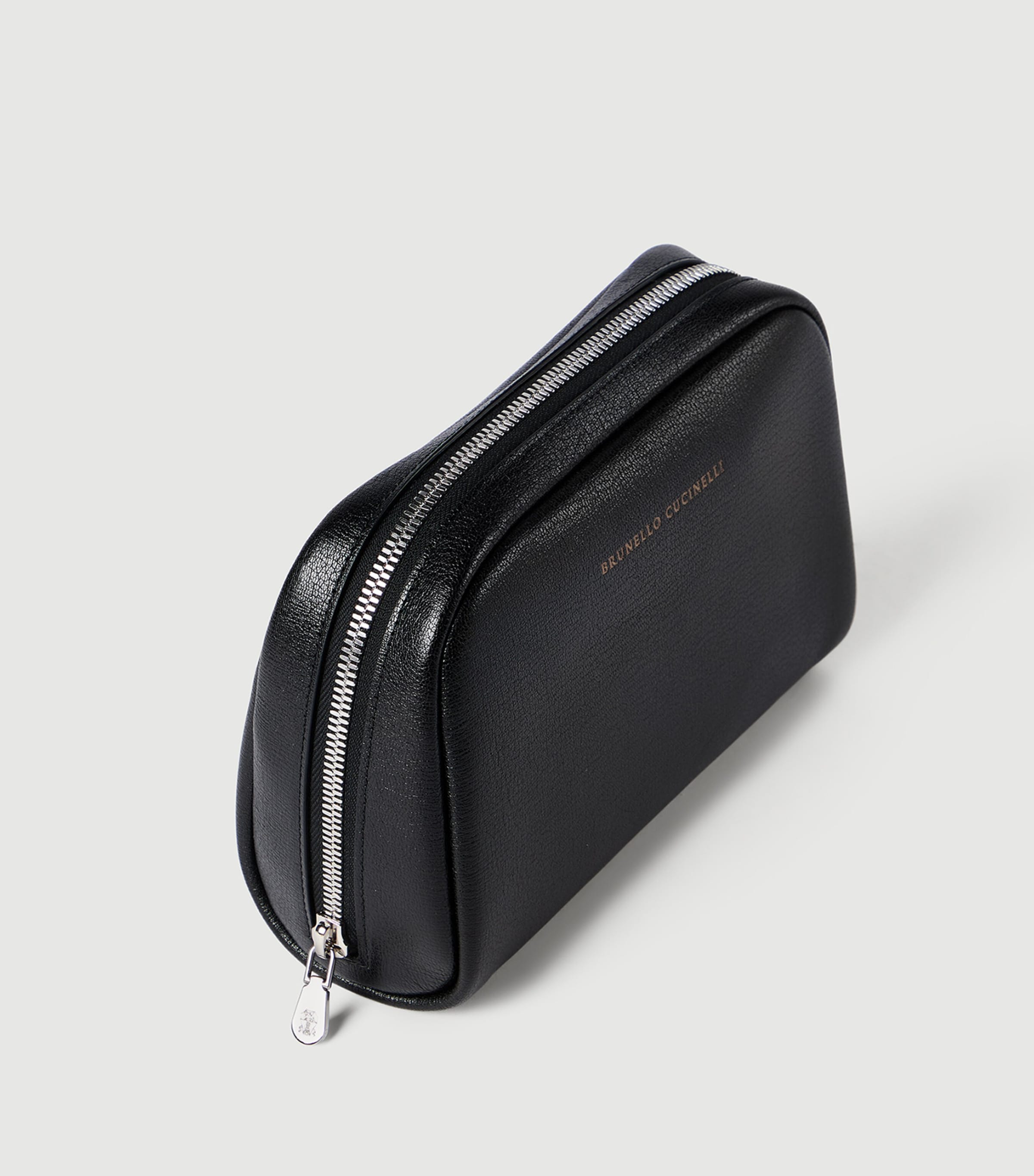 Brunello Cucinelli Leather Logo Beauty Case Image 2