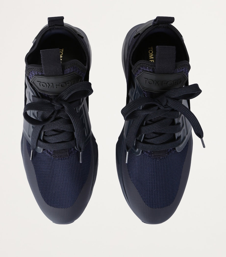 TOM FORD Leather Jago Sneakers Blue/dark Image 4