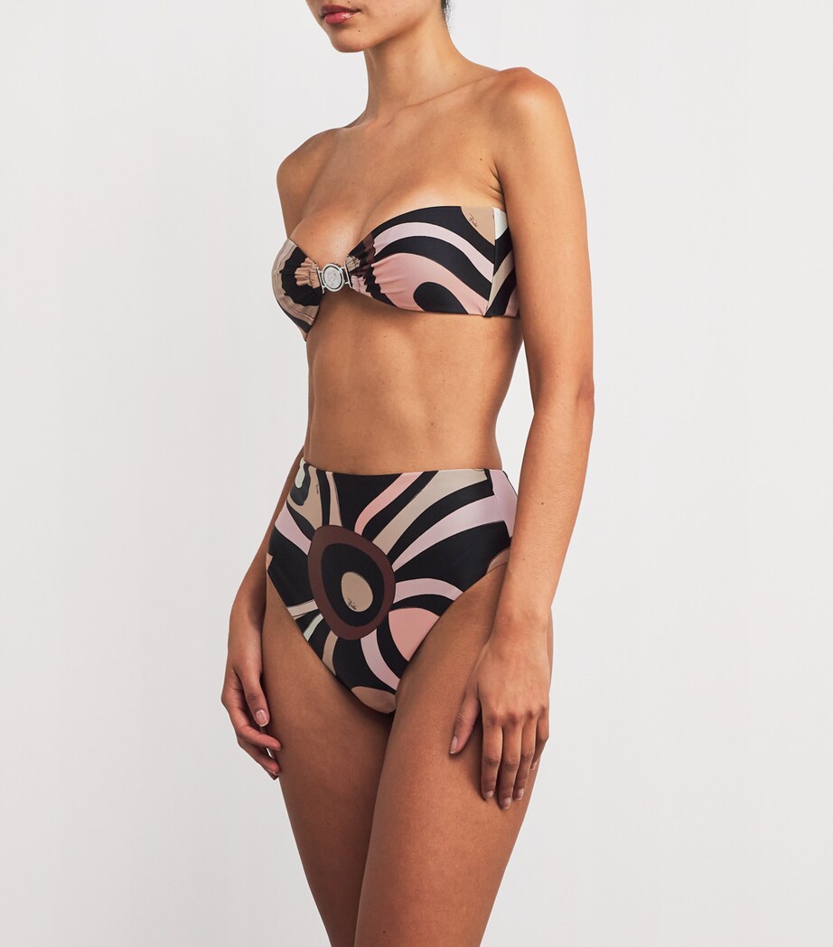 Marmo Print Bikini Top 001 NERO/NUDE Image 2