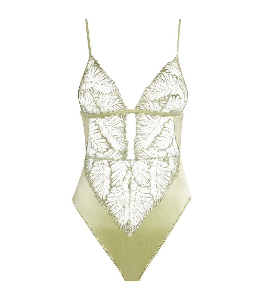 Lace-Trim Laurel Bodysuit PISTACHIO Image 1