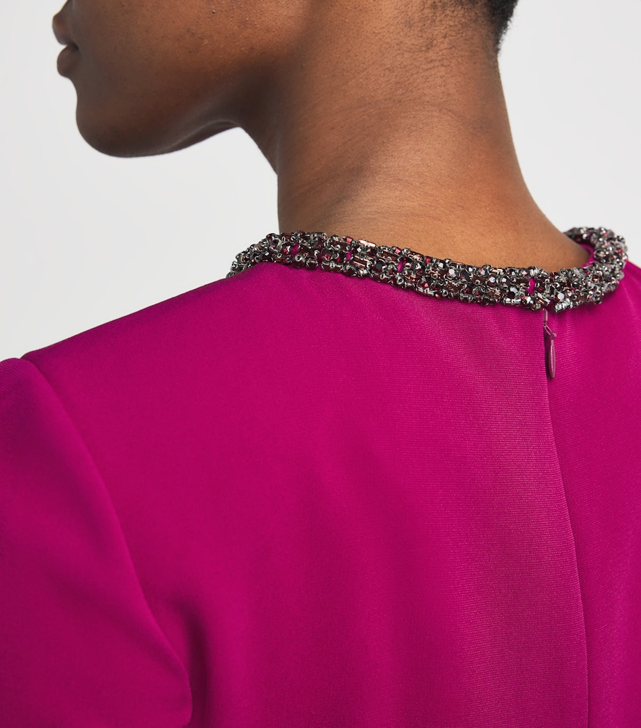 Cady Crystal Midi Dress DARK PINK Image 4