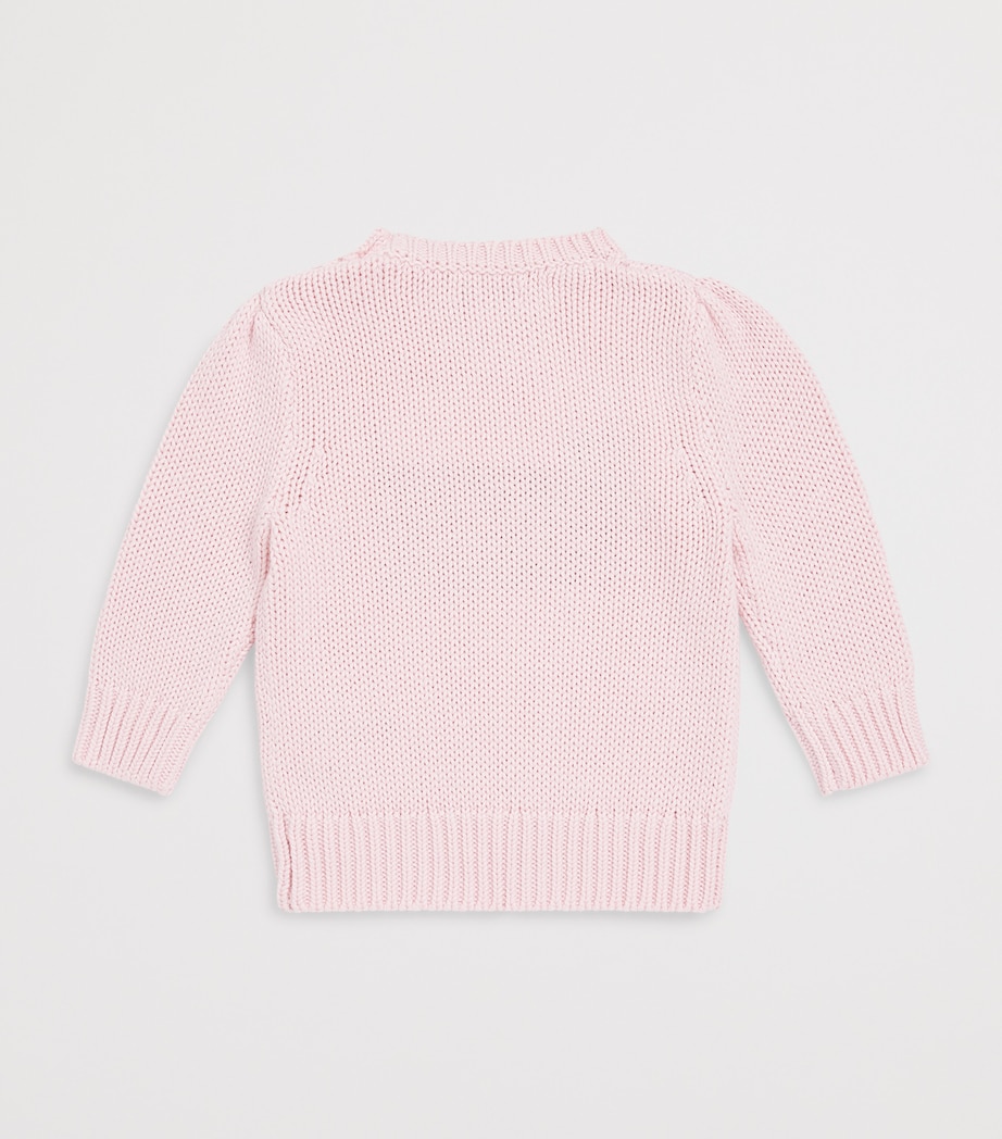 Cotton American Flag Sweater (3-12 Months) ACACIA PINK Image 2