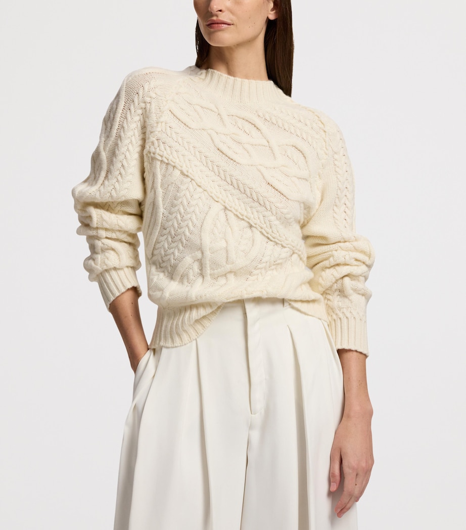 Cashmere Cable-Knit Sweater NATURAL-101 Image 9