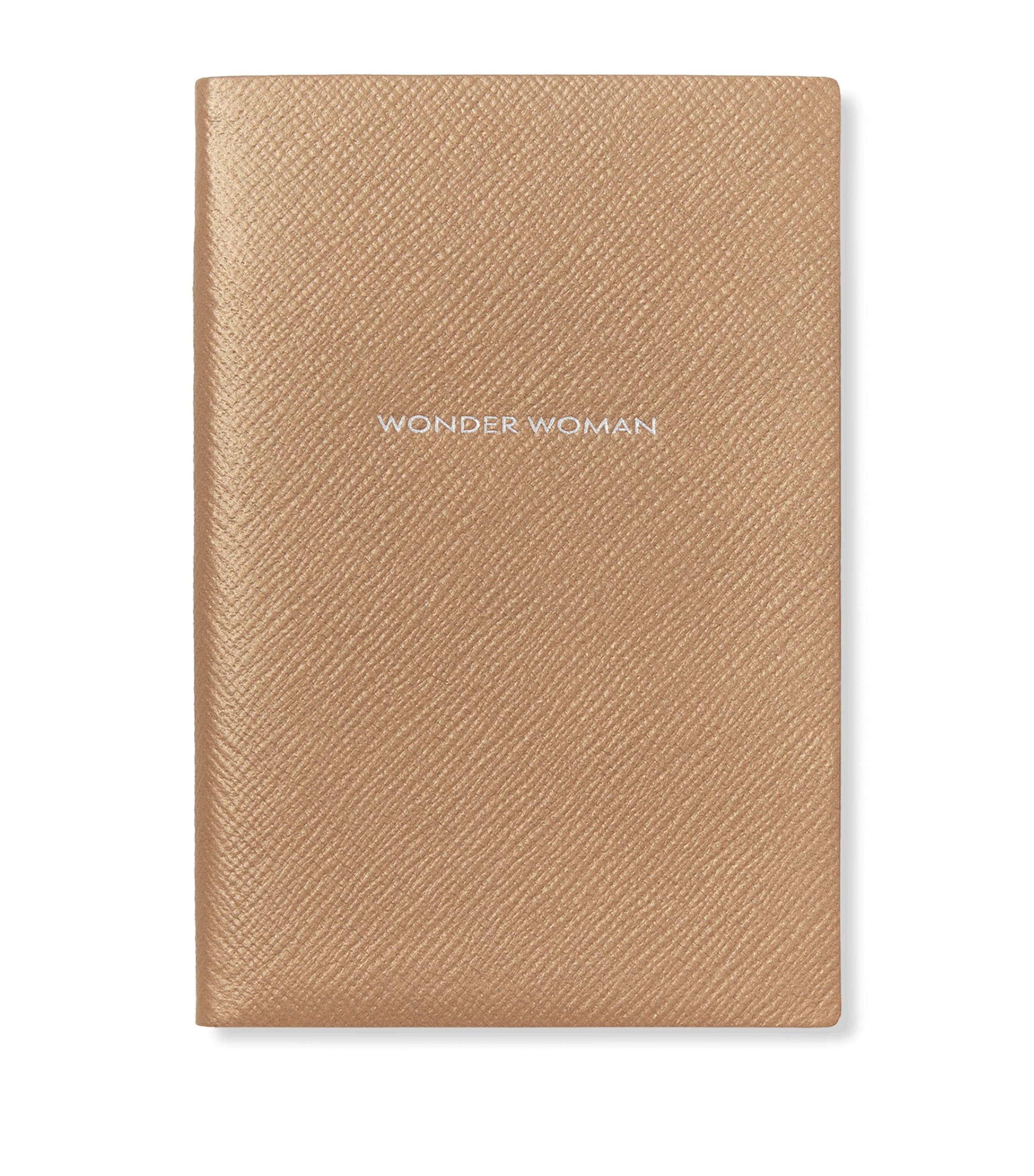 Smythson Panama Leather Chelsea Wonder Woman Notebook In Brown