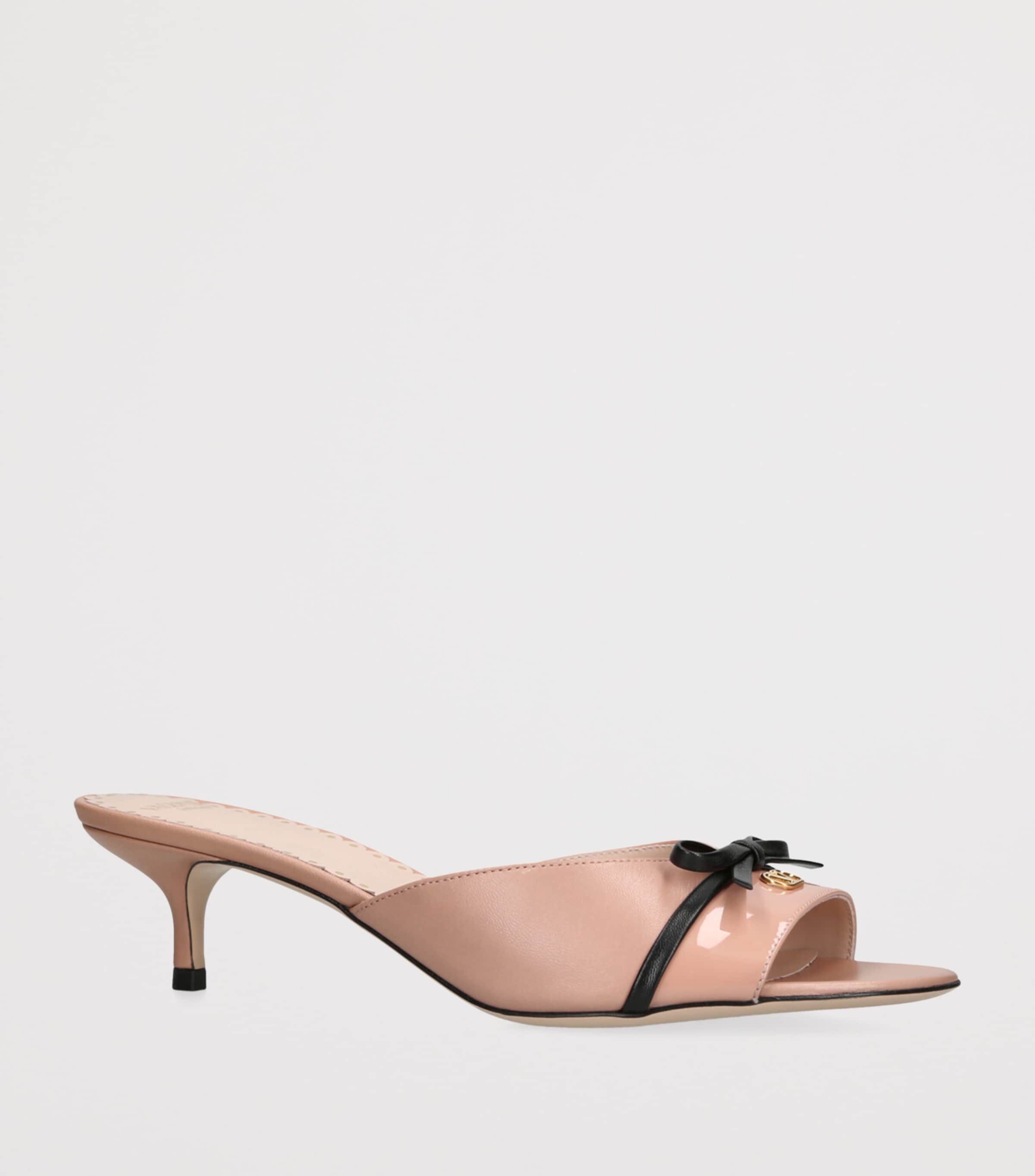 Valentino Garavani Leather Bepointy Heeled Mules 45 Pink Comb Image 3