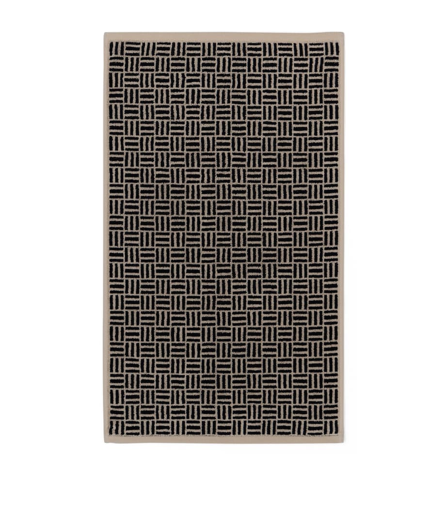 Cotton Weave Torrens Hand Towel (40cm x 70cm) SAND & NOIR Image 1
