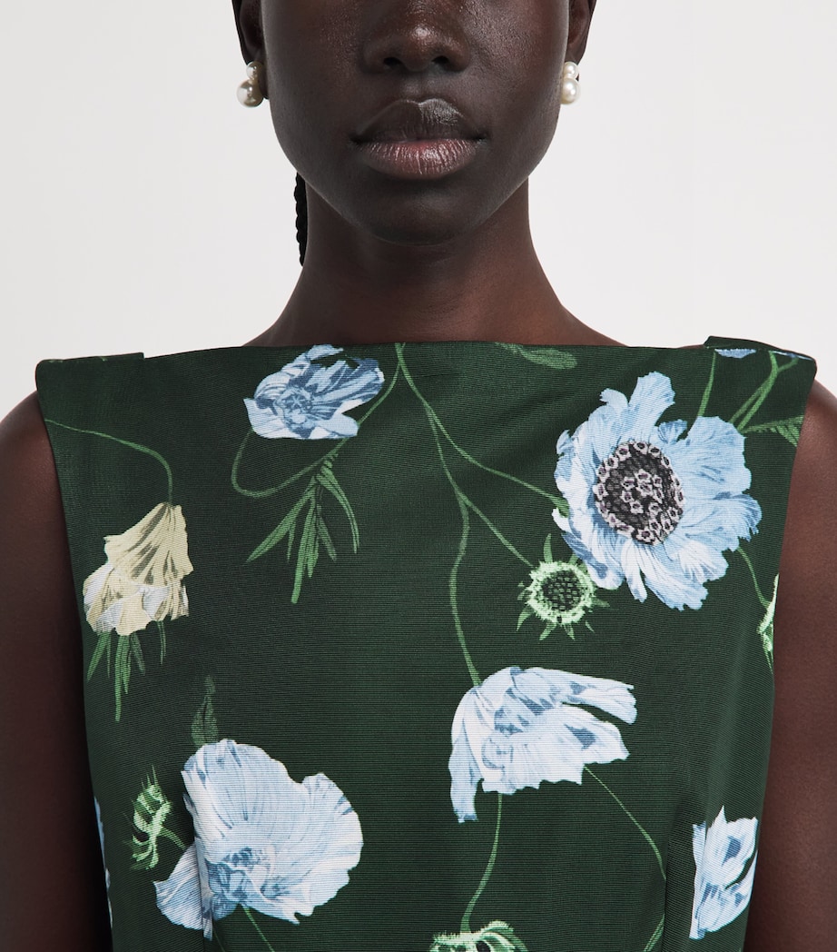 Erdem Womens Sleeveless Floral Midi Dress Blle Epq Ppy Drk Grn Image 3