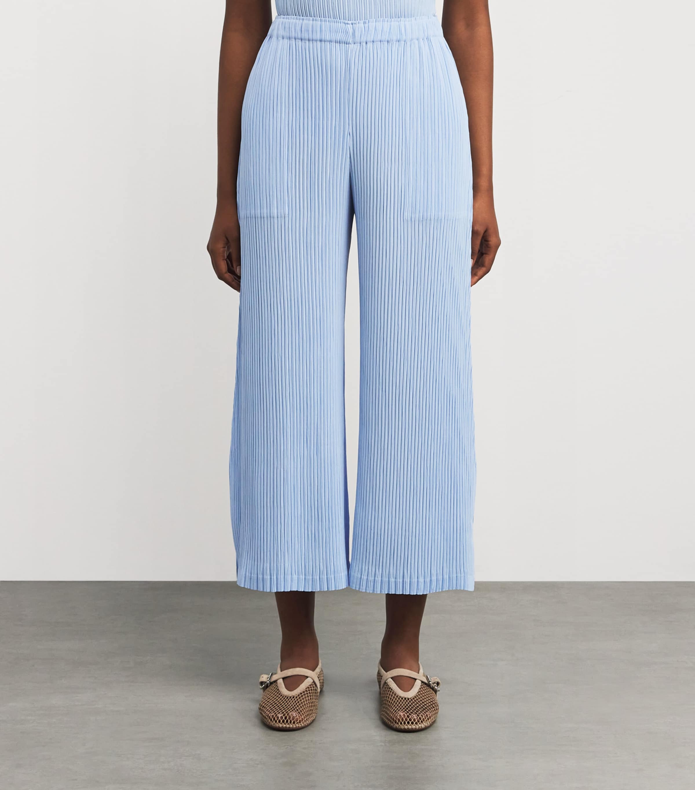Hatching Trousers LIGHT BLUE Image 3