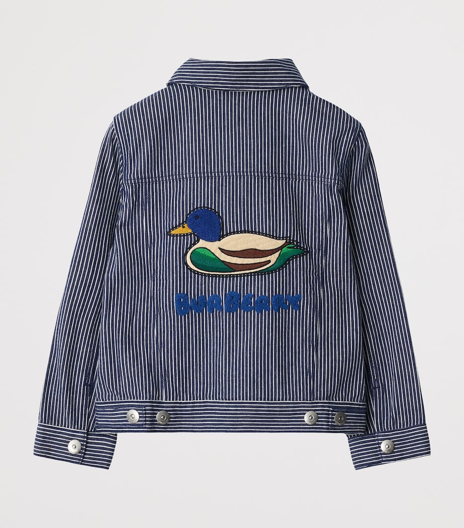 Denim Striped Jacket (3-12 Years) DARK NAVY Image 2