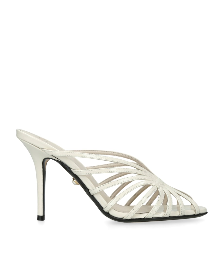Alevì Patent Leather Diana Heeled Sandals 95 White Image 1
