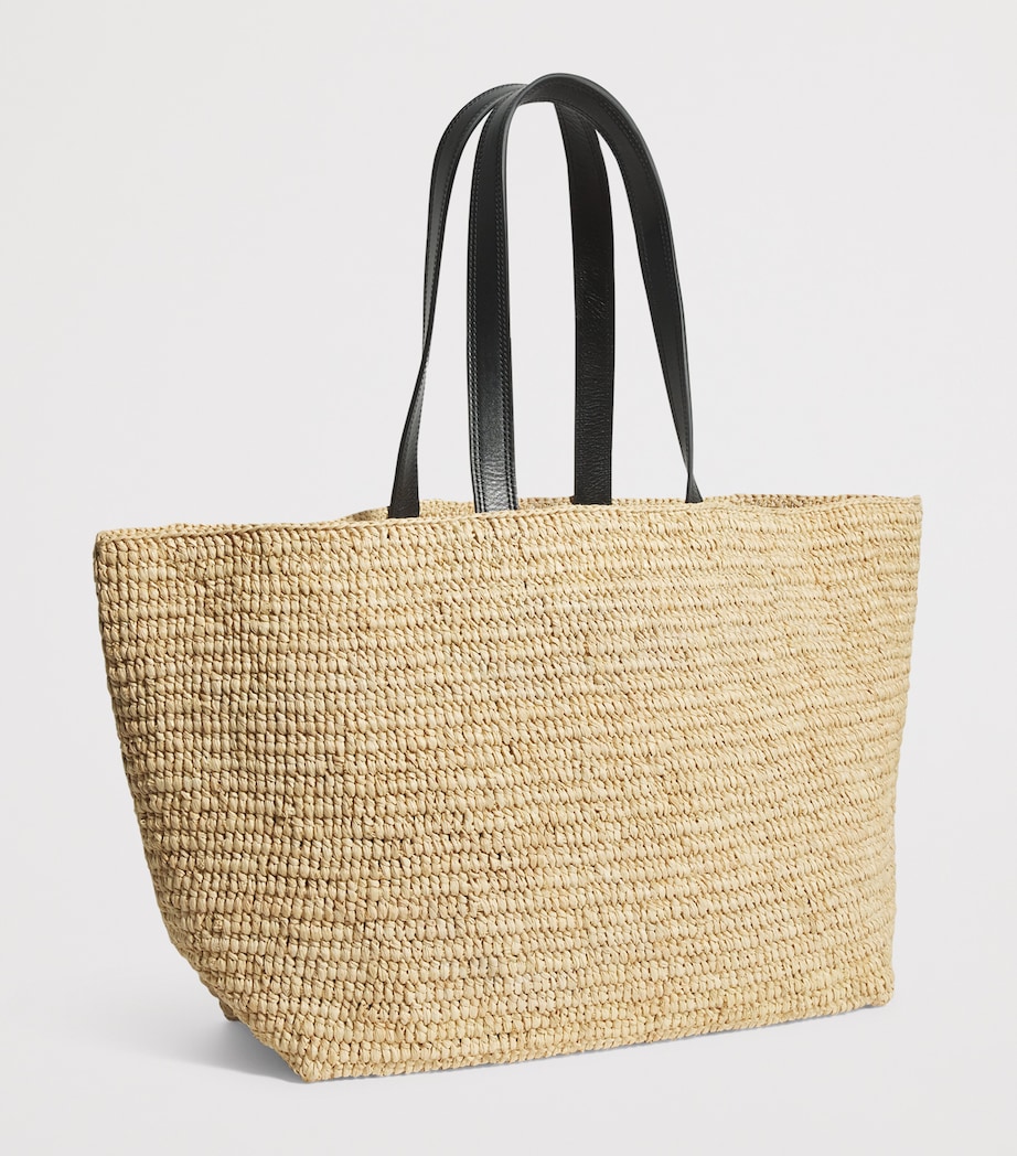AMI Paris Raffia Logo Tote Bag Image 3