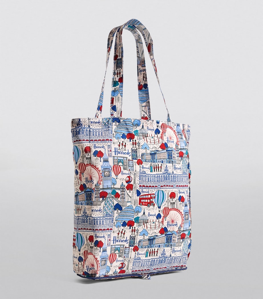 Harrods Pretty City Foldaway Shopper Bag Image 2
