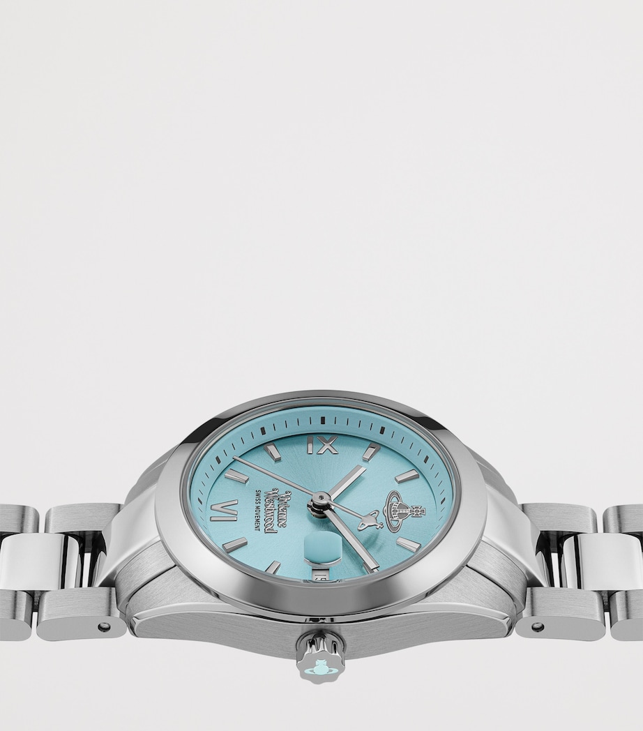 Vivienne Westwood Stainless Steel Fenchurch Watch 28mm Blu Gld Image 3