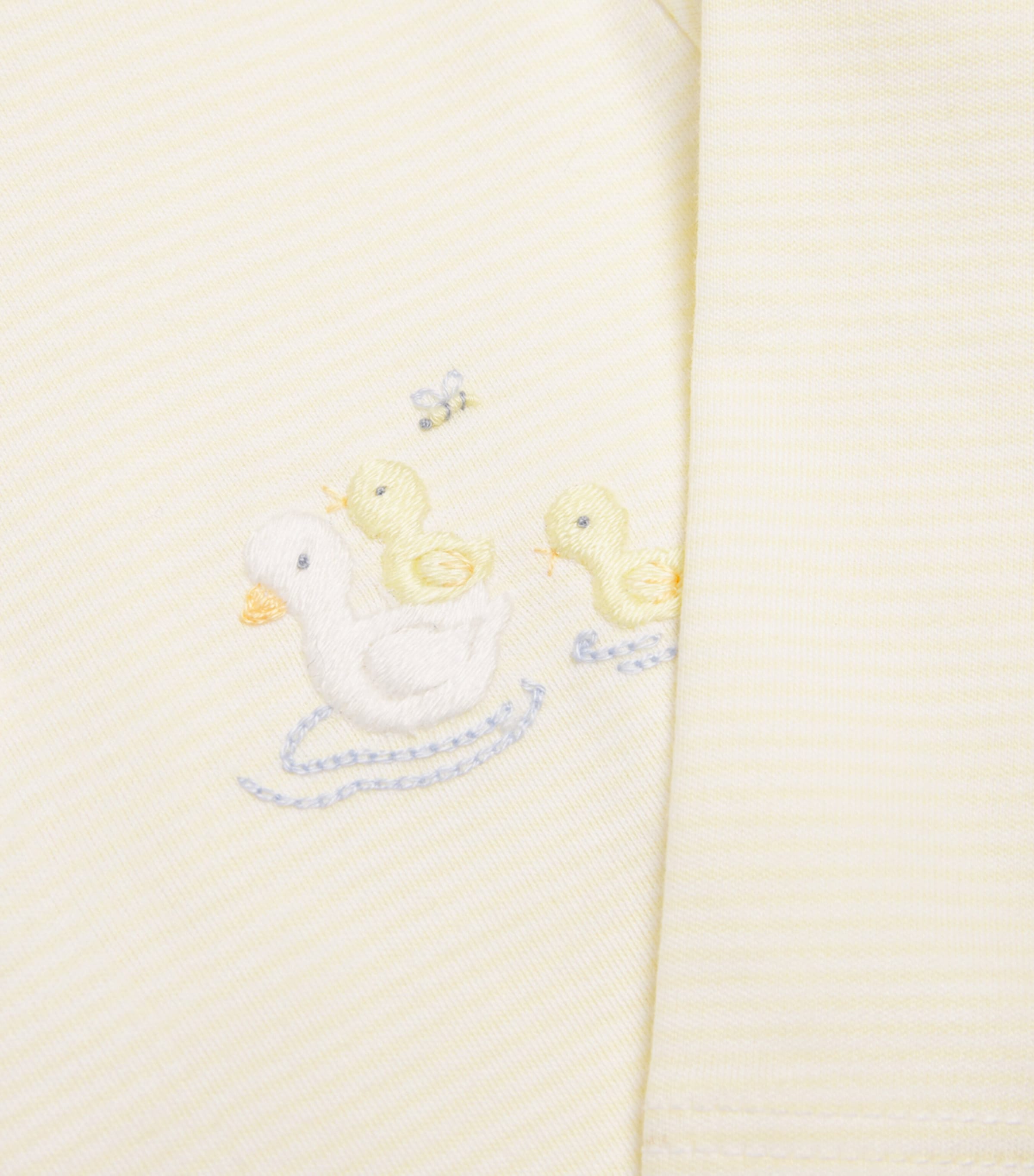 Pima Cotton Duck Pond All-In-One (Newborn-6 Months) K700YELLOW Image 3