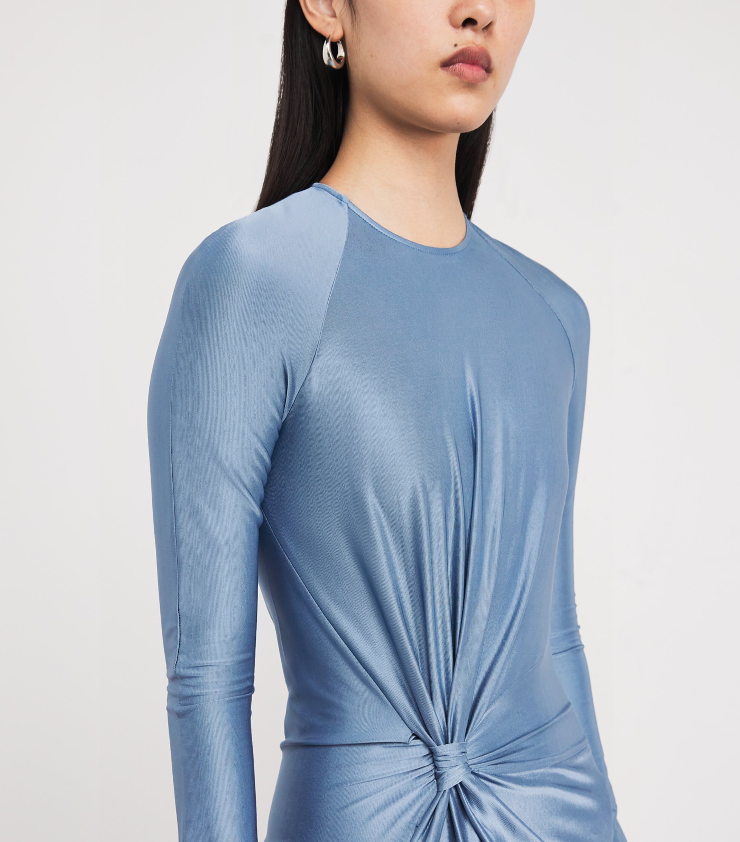 Satin Twist-Waist Gown 8234 STONE Image 4