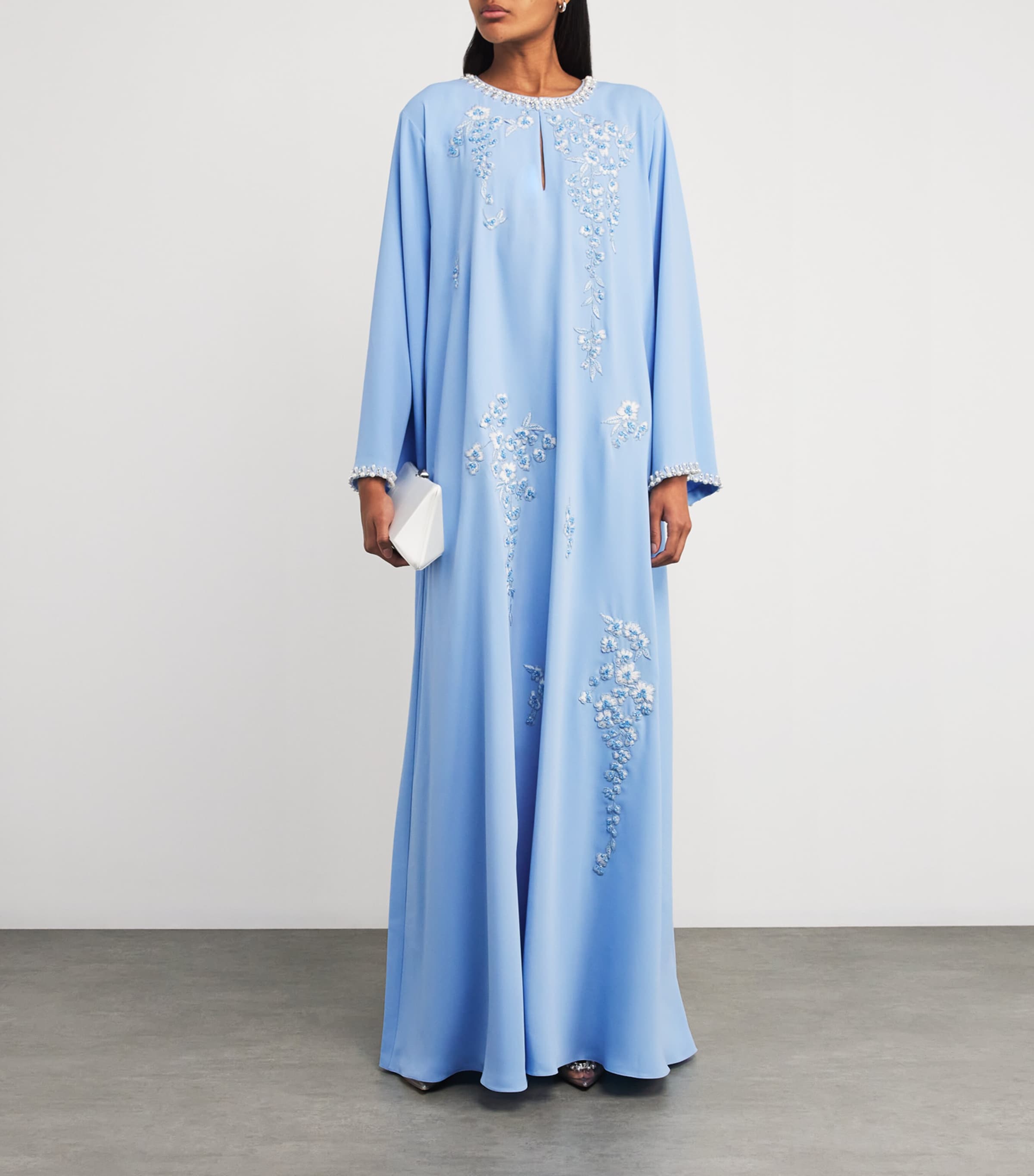 Satin Embellished Kaftan 408 CELESTE MULTI Image 2