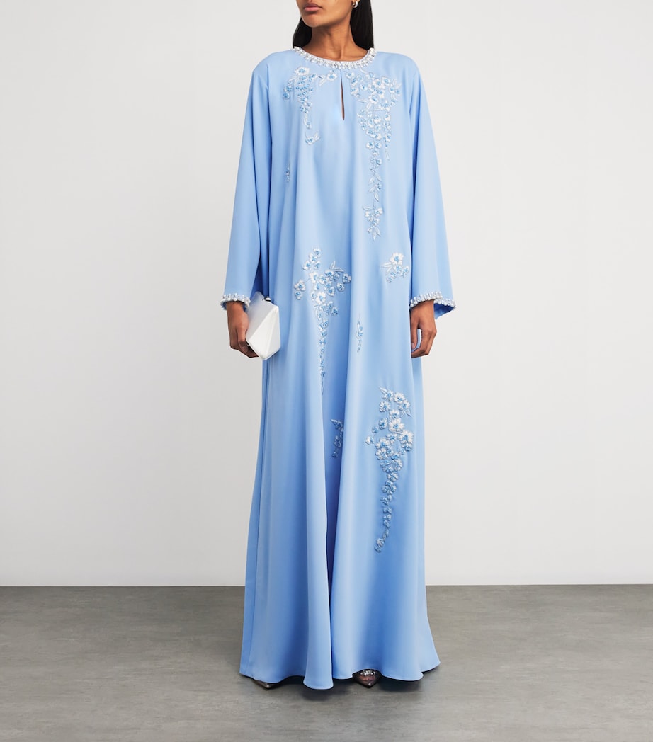 Satin Embellished Kaftan 408 CELESTE MULTI Image 2