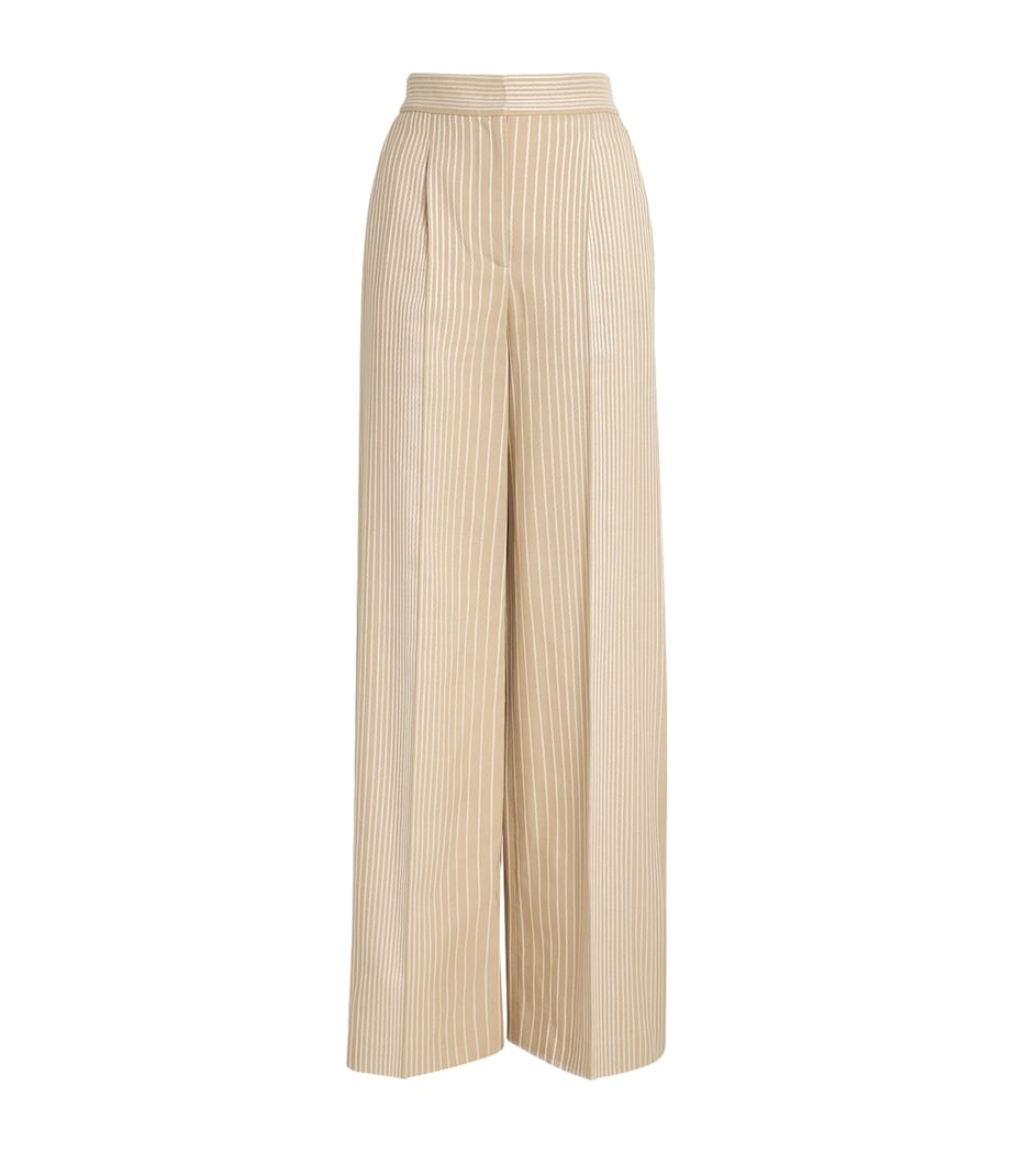 Embroidered Stripe Alanel Trousers AFFOGATO/IVORY Image 1