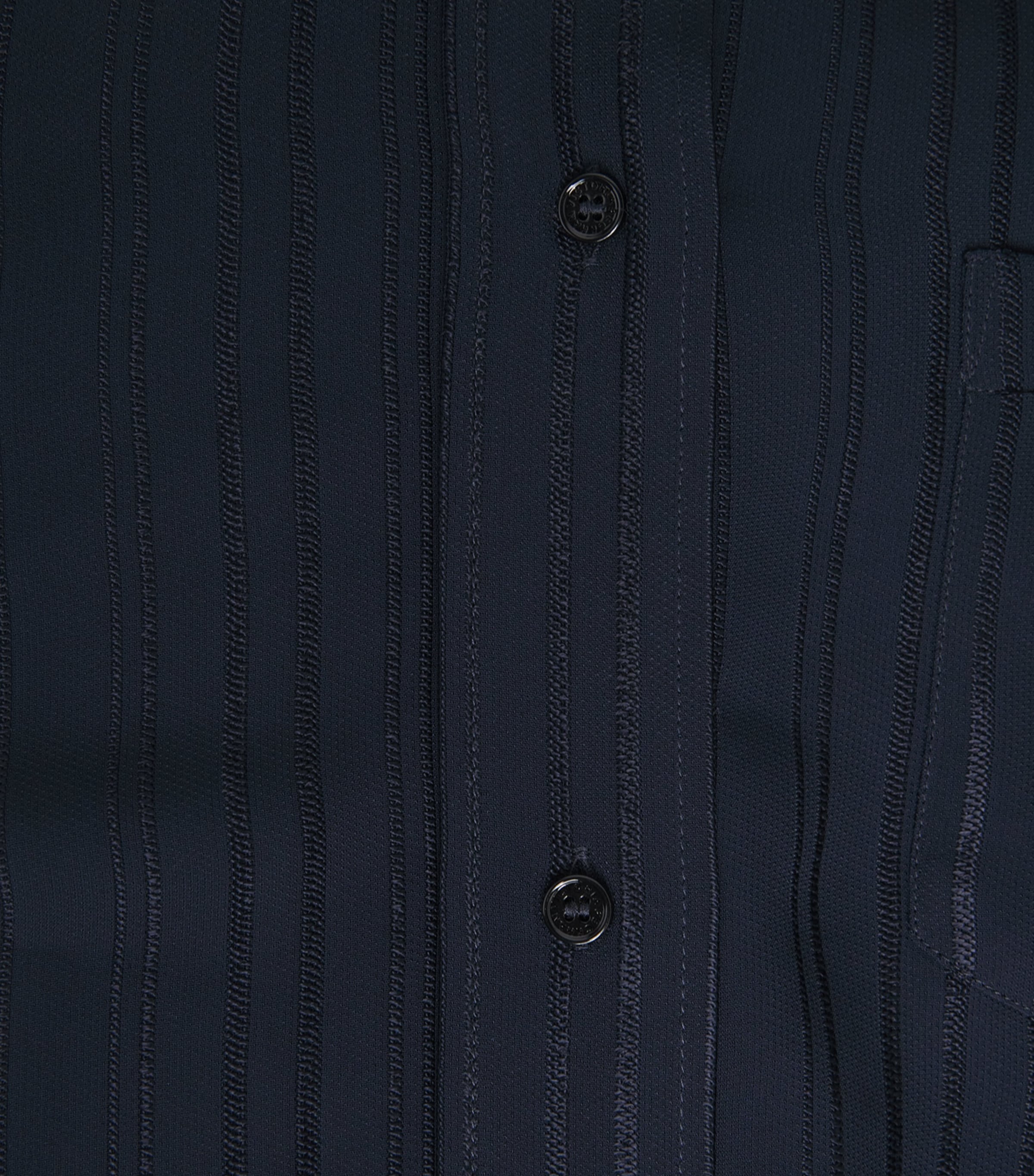 Topstitched Pyjama-Collar Shirt 550 NAVY Image 5