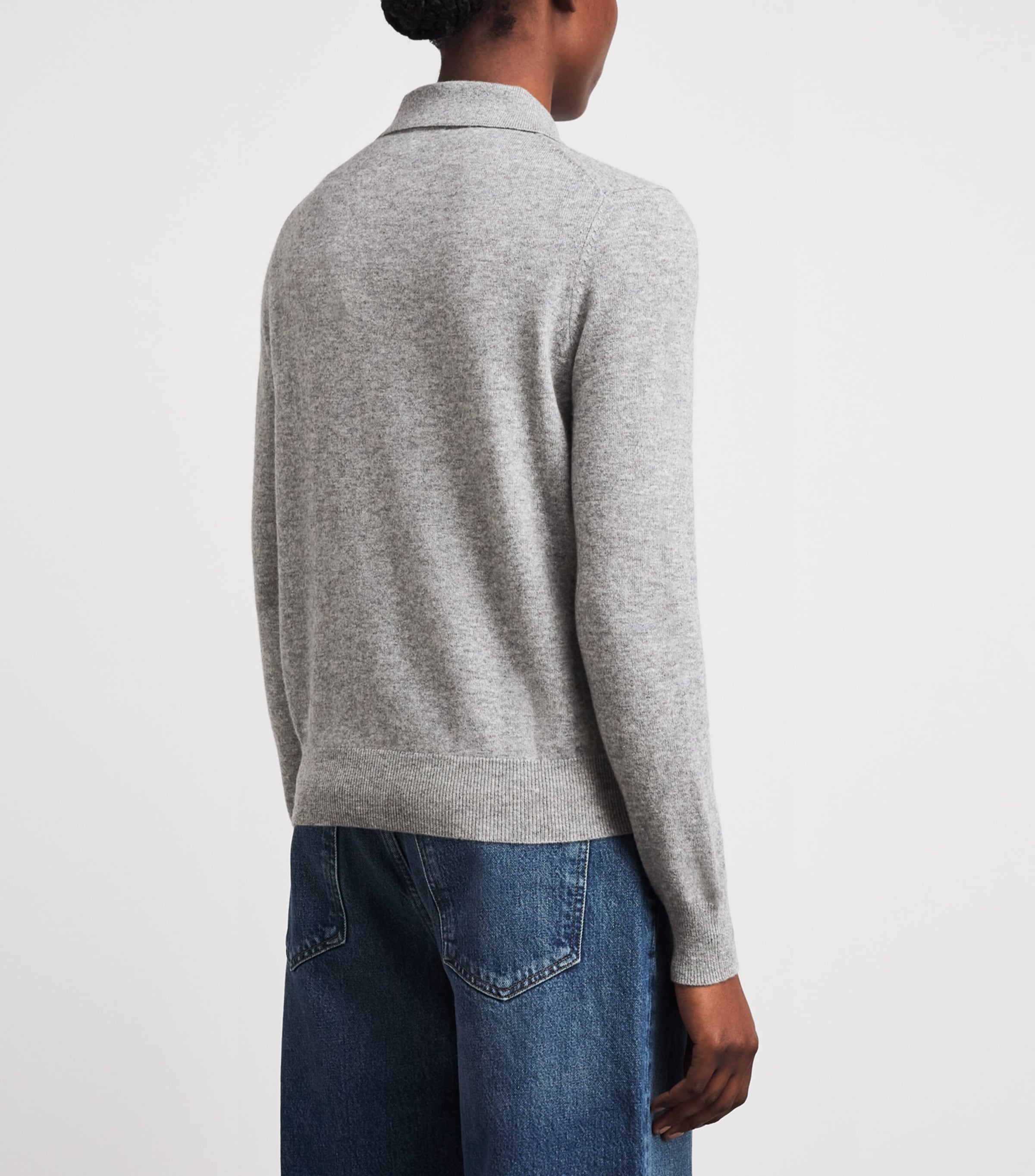 Claudie Pierlot Womens Wool Cardigan Mottled Grey Image 5