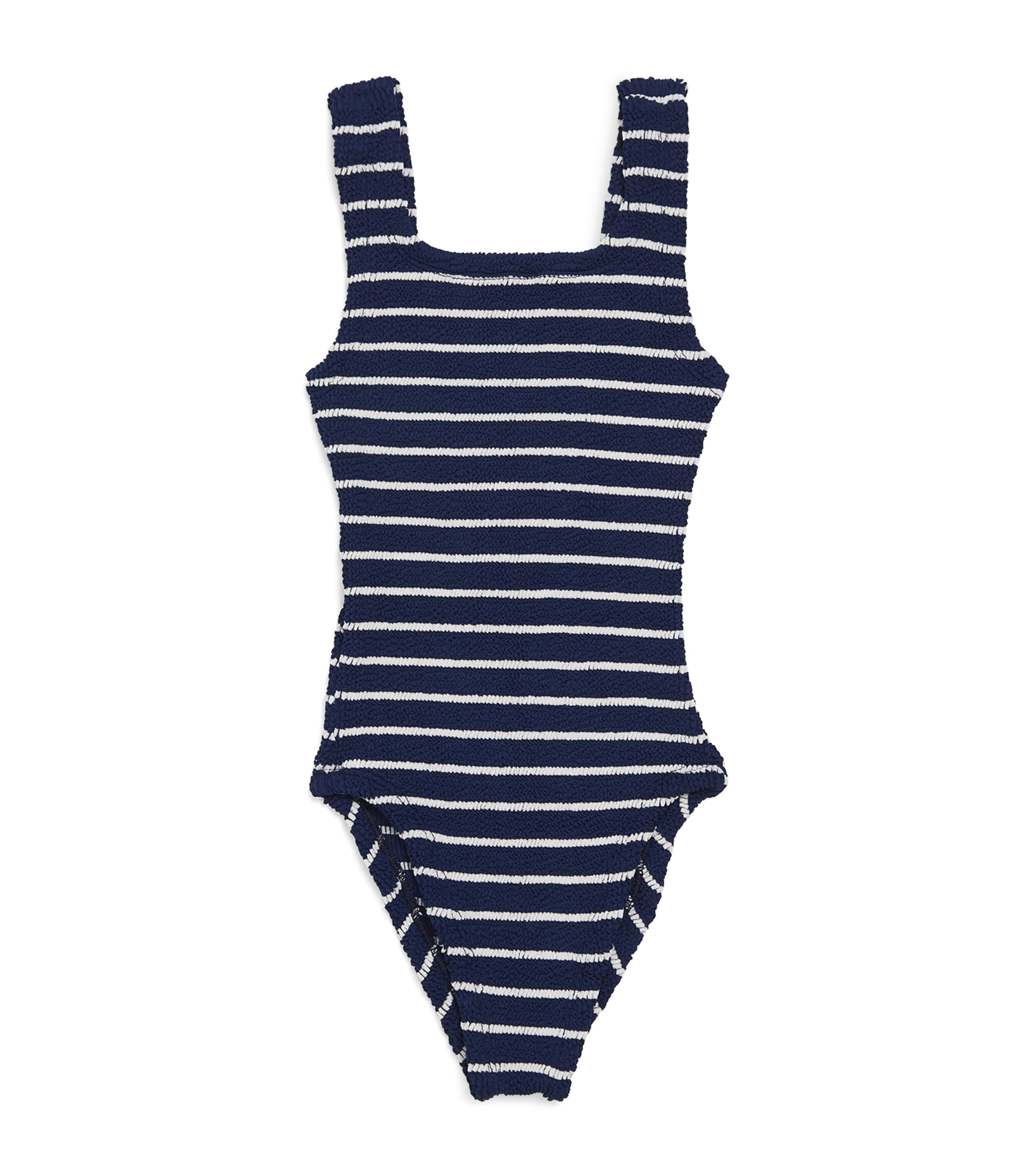 Hunza G Striped Alva Swimsuit In Navy