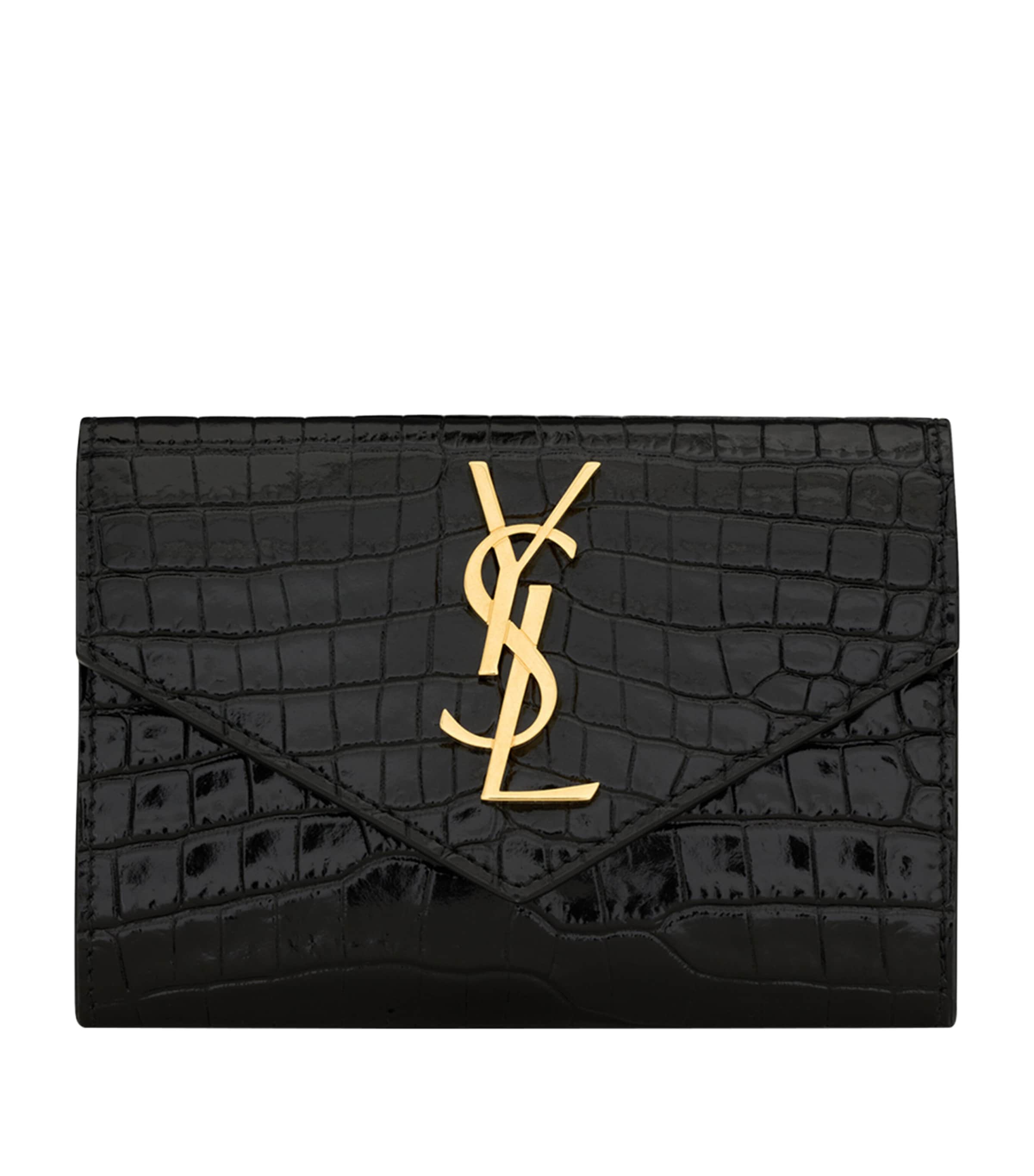 長財布 Saint Laurent Black Monogram Envelope Small Wallet Monogram Small leather wallet in black - Saint Laurent