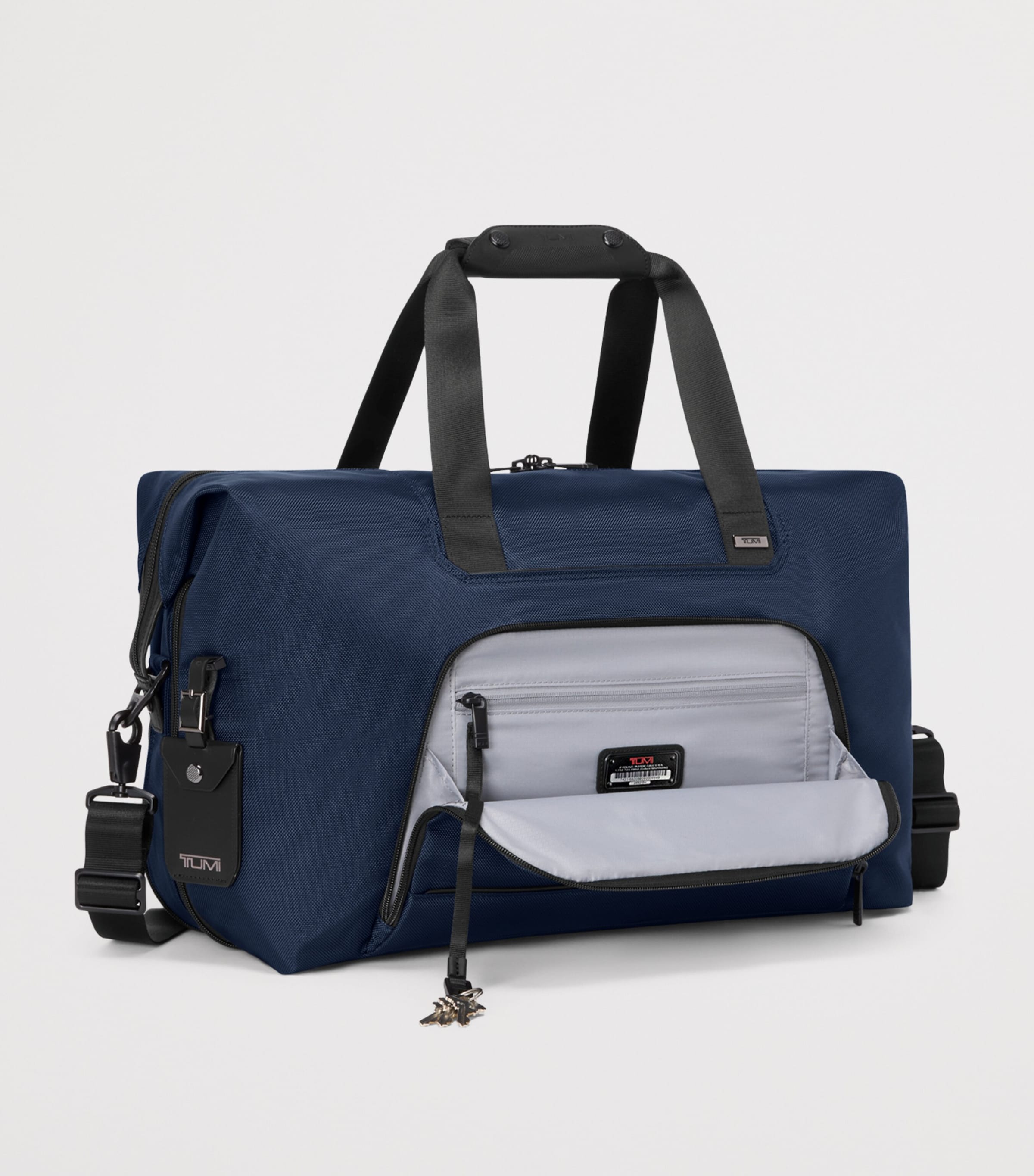 Tumi Navy Alpha 4 Double Expansion Duffle Bag | Harrods US