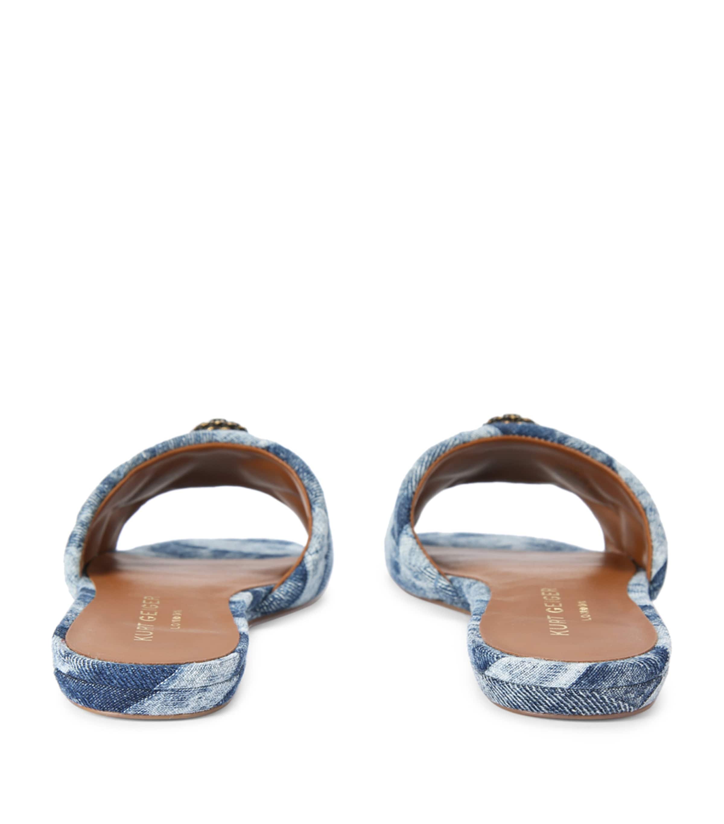 Leather Kensington Slides DENIM Image 2