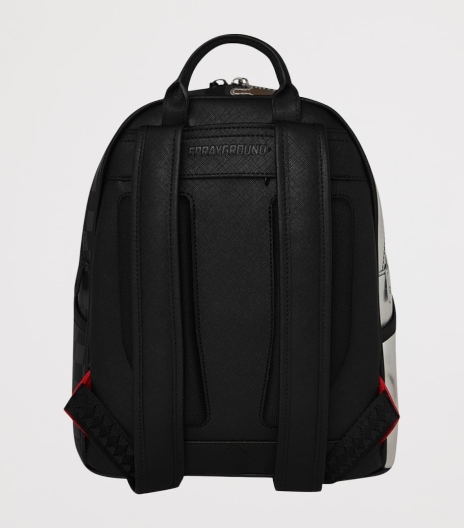 Sprayground Side Drip Savage Backpack Silver Side Drip Image 3