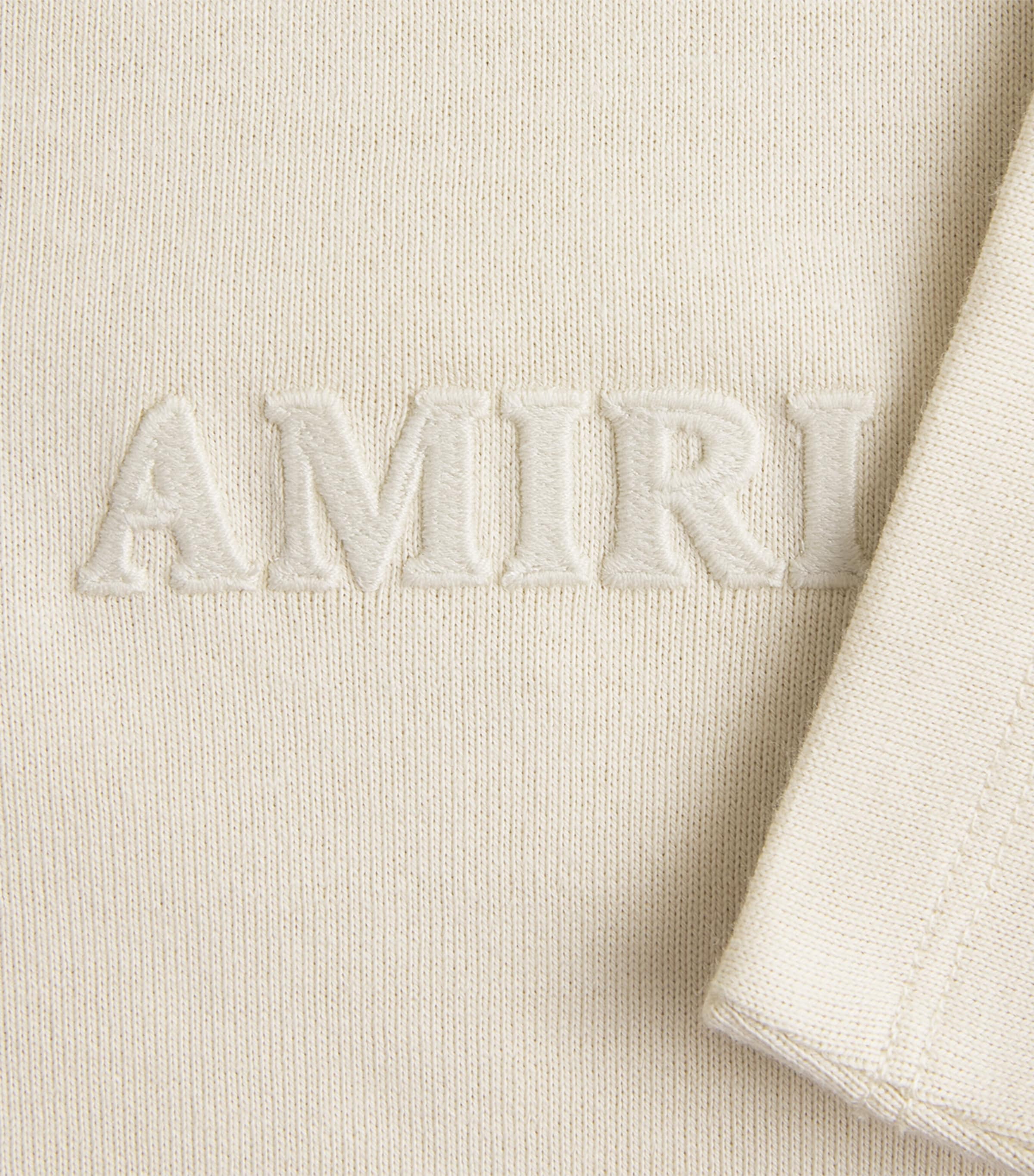 AMIRI Mens Cotton Embroidered Logo T-Shirt Birch Image 6