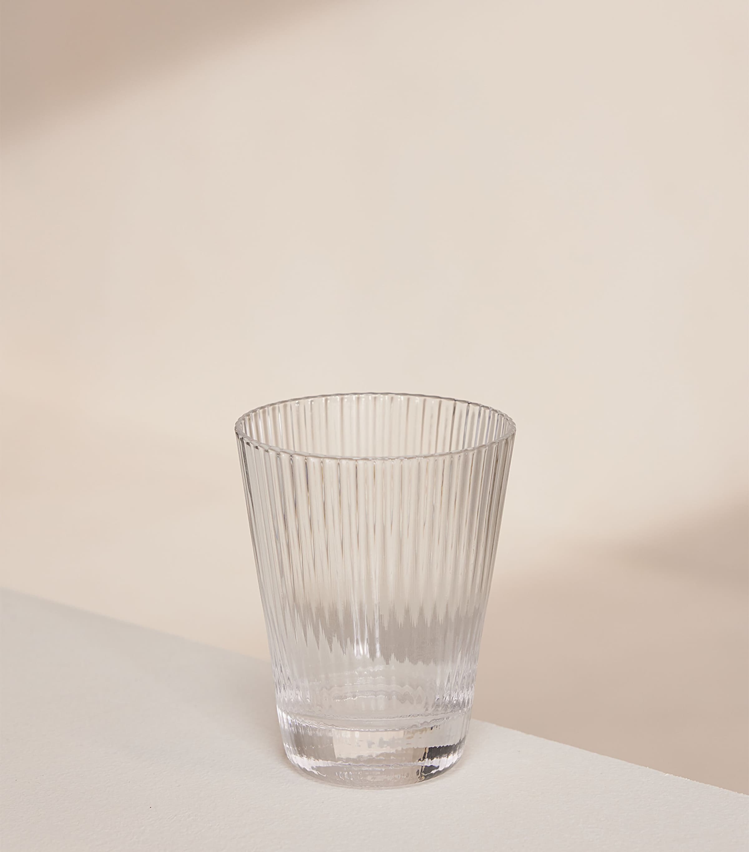 Set of 4 Fluted Water Glasses NO COLOUR Image 2